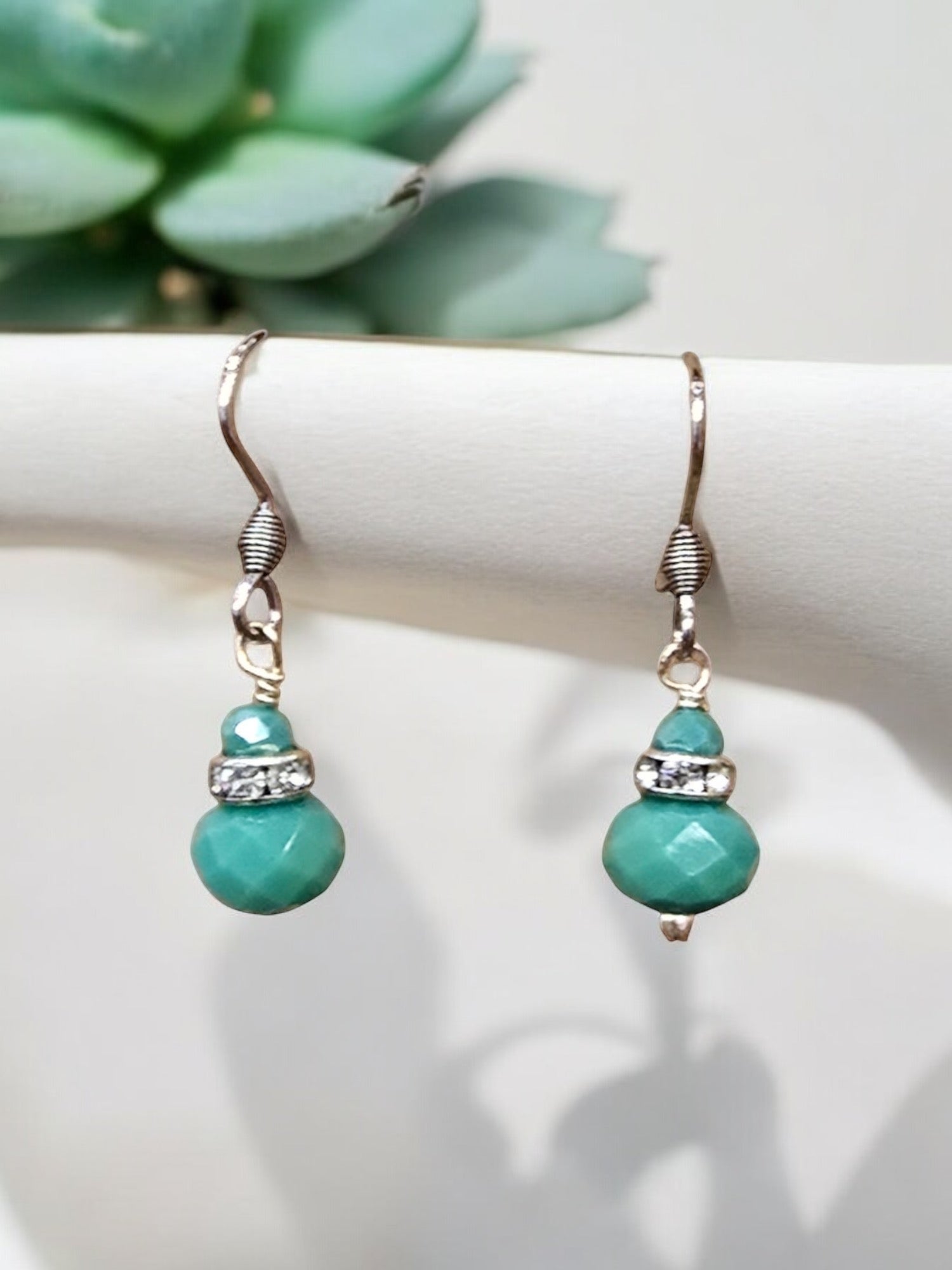 Michelle Marie's Sparling Crystal Drop Earrings | Variety of Colors | Sterling Silver or Gold Plated Ear Wires