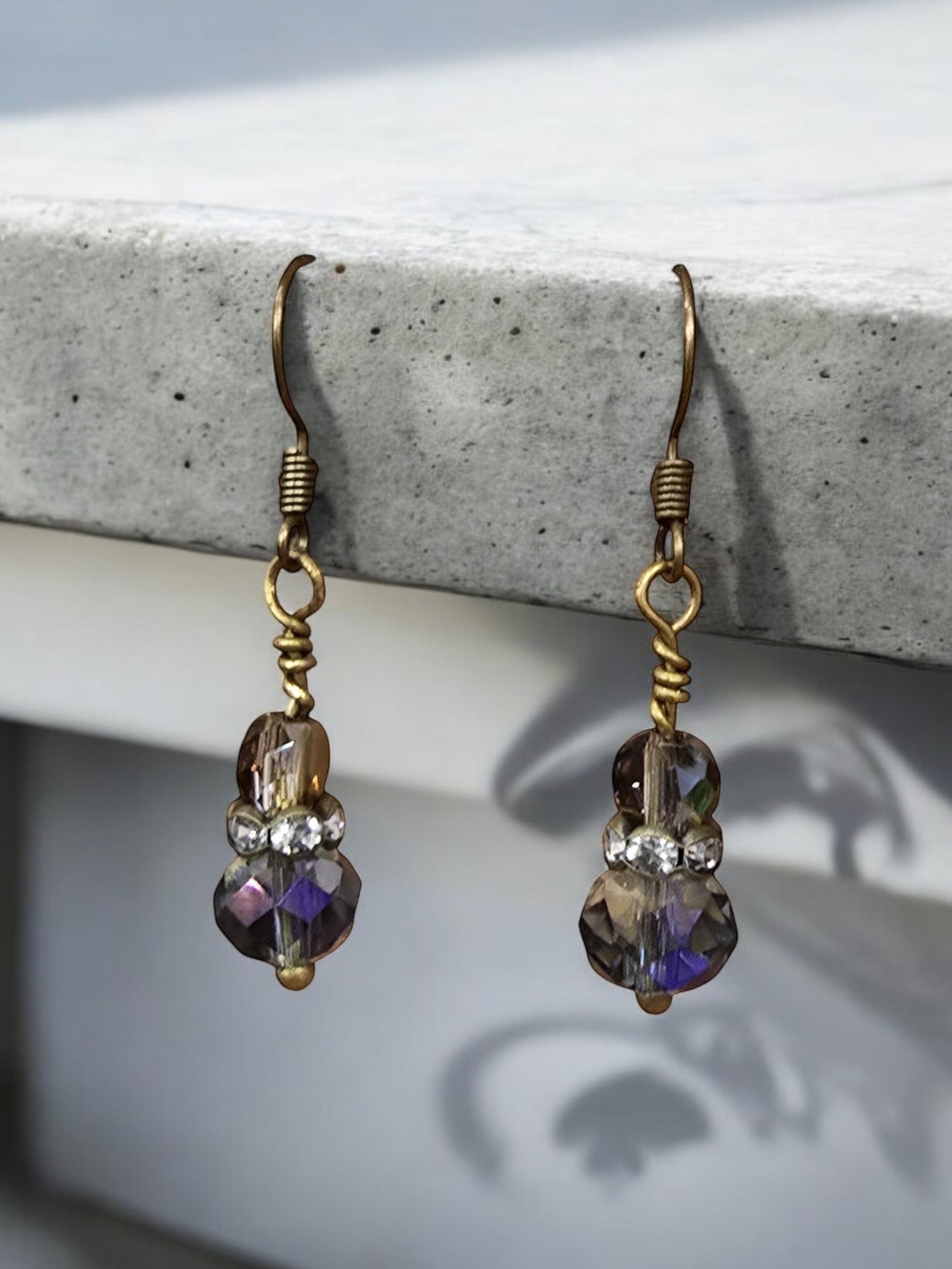 Michelle Marie's Sparling Crystal Drop Earrings | Variety of Colors | Sterling Silver or Gold Plated Ear Wires