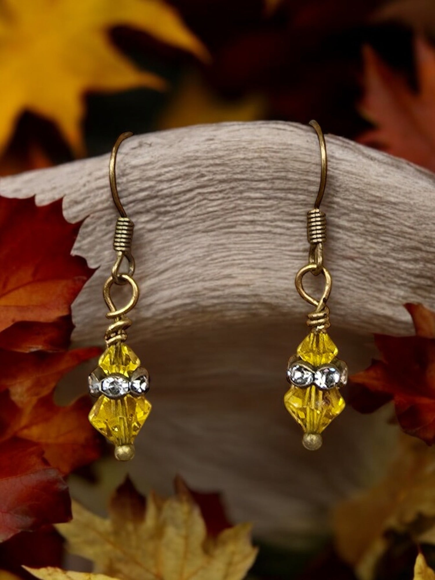 Michelle Marie's Sparling Crystal Drop Earrings | Variety of Colors | Sterling Silver or Gold Plated Ear Wires