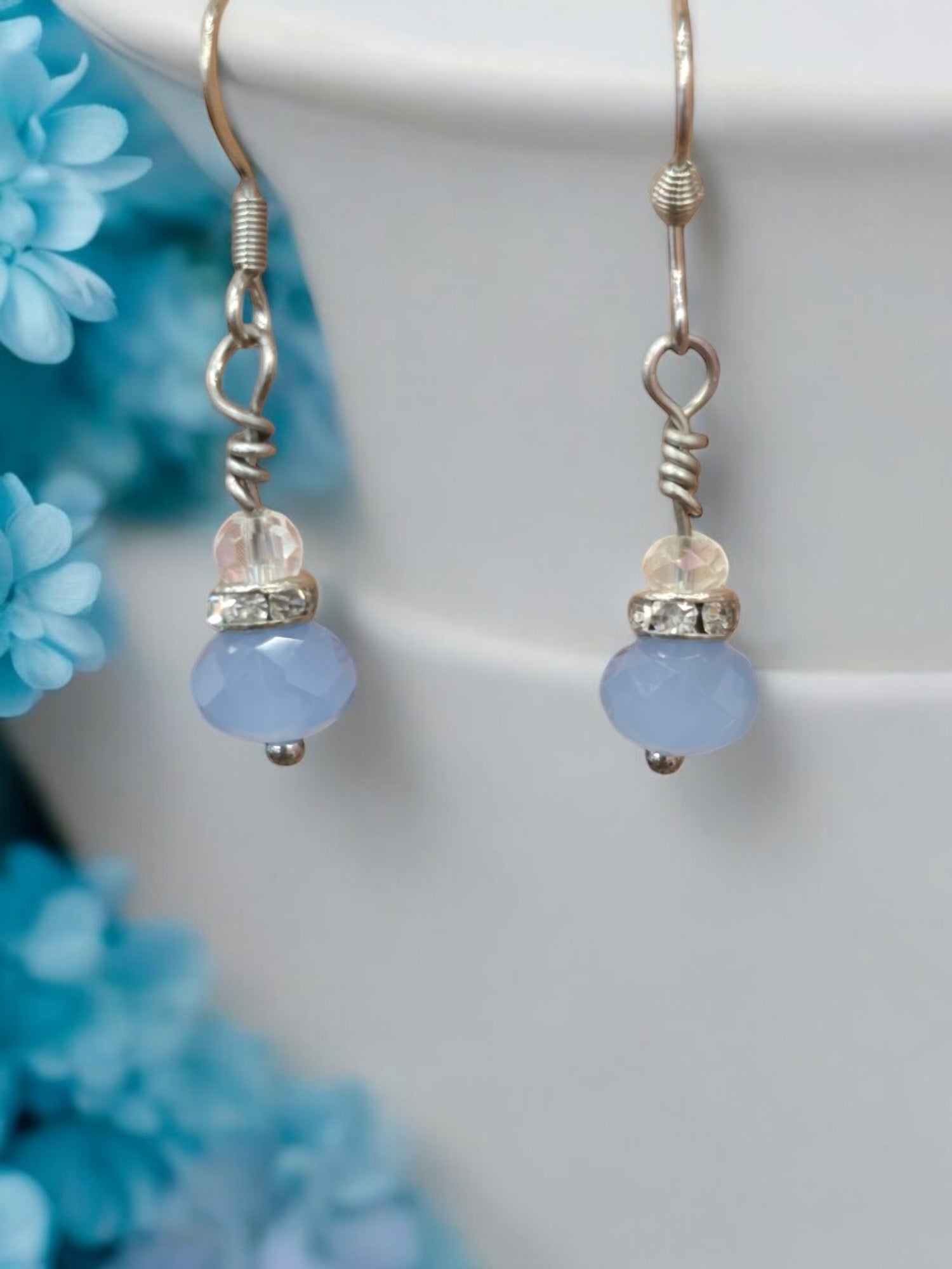 Michelle Marie's Sparling Crystal Drop Earrings | Variety of Colors | Sterling Silver or Gold Plated Ear Wires