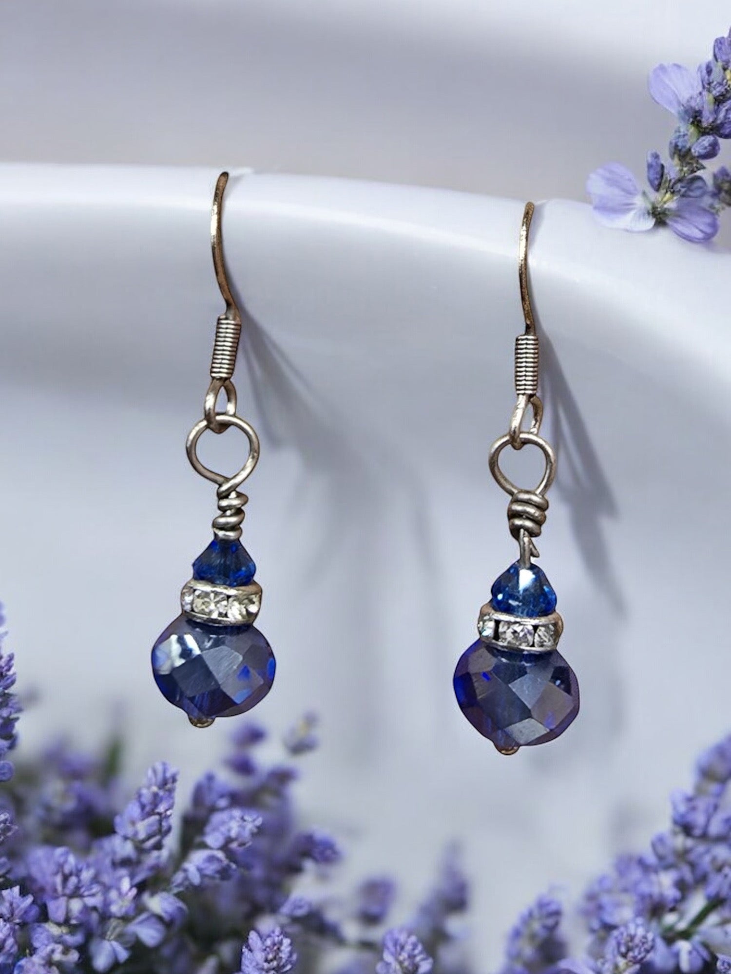 Michelle Marie's Sparling Crystal Drop Earrings | Variety of Colors | Sterling Silver or Gold Plated Ear Wires