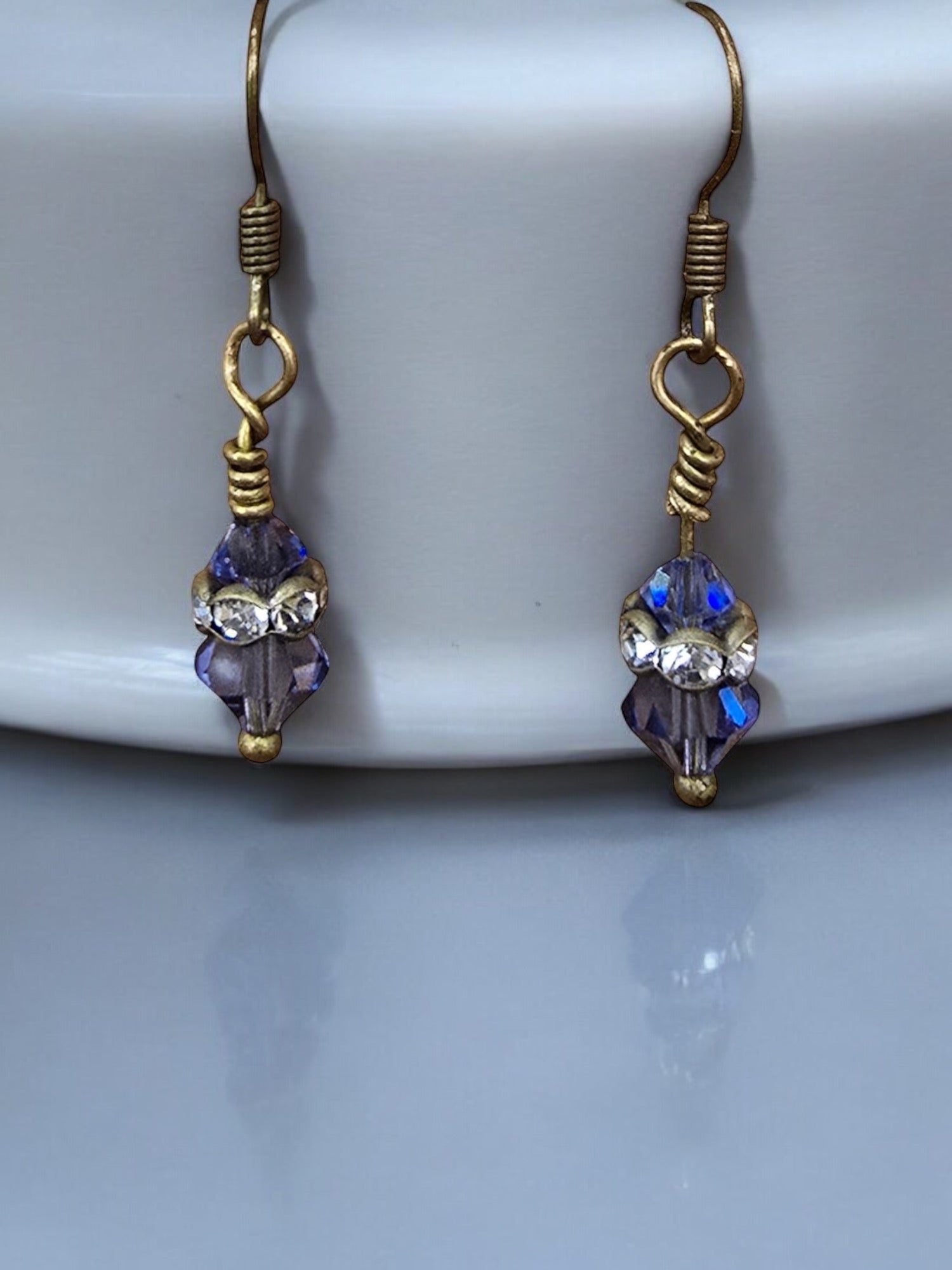 Michelle Marie's Sparling Crystal Drop Earrings | Variety of Colors | Sterling Silver or Gold Plated Ear Wires