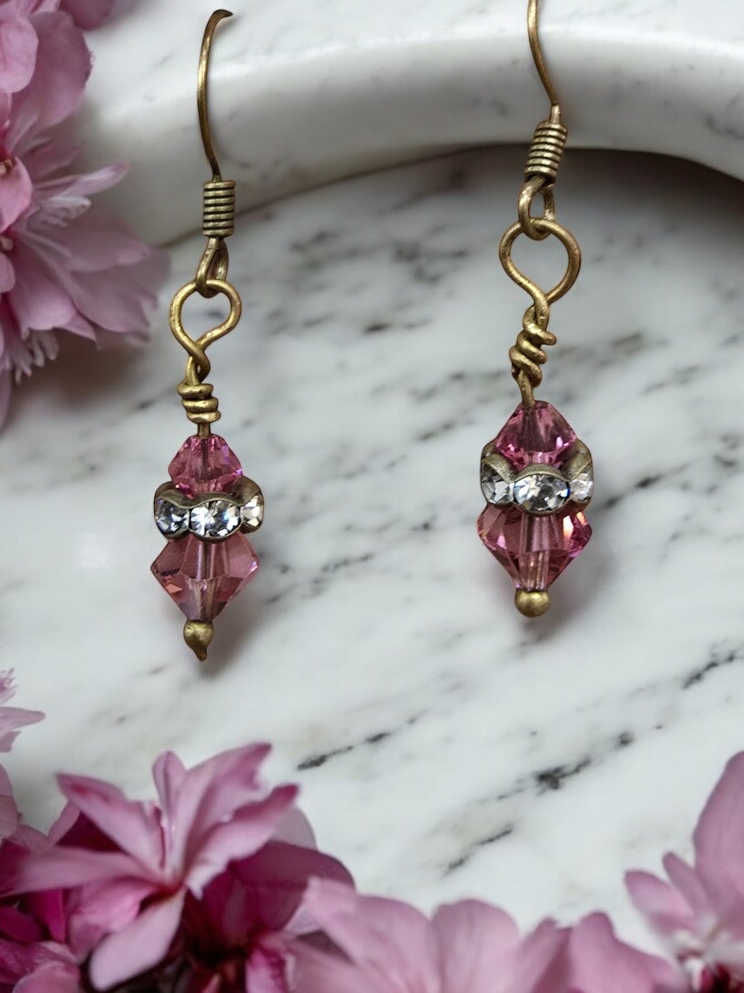 Michelle Marie's Sparling Crystal Drop Earrings | Variety of Colors | Sterling Silver or Gold Plated Ear Wires