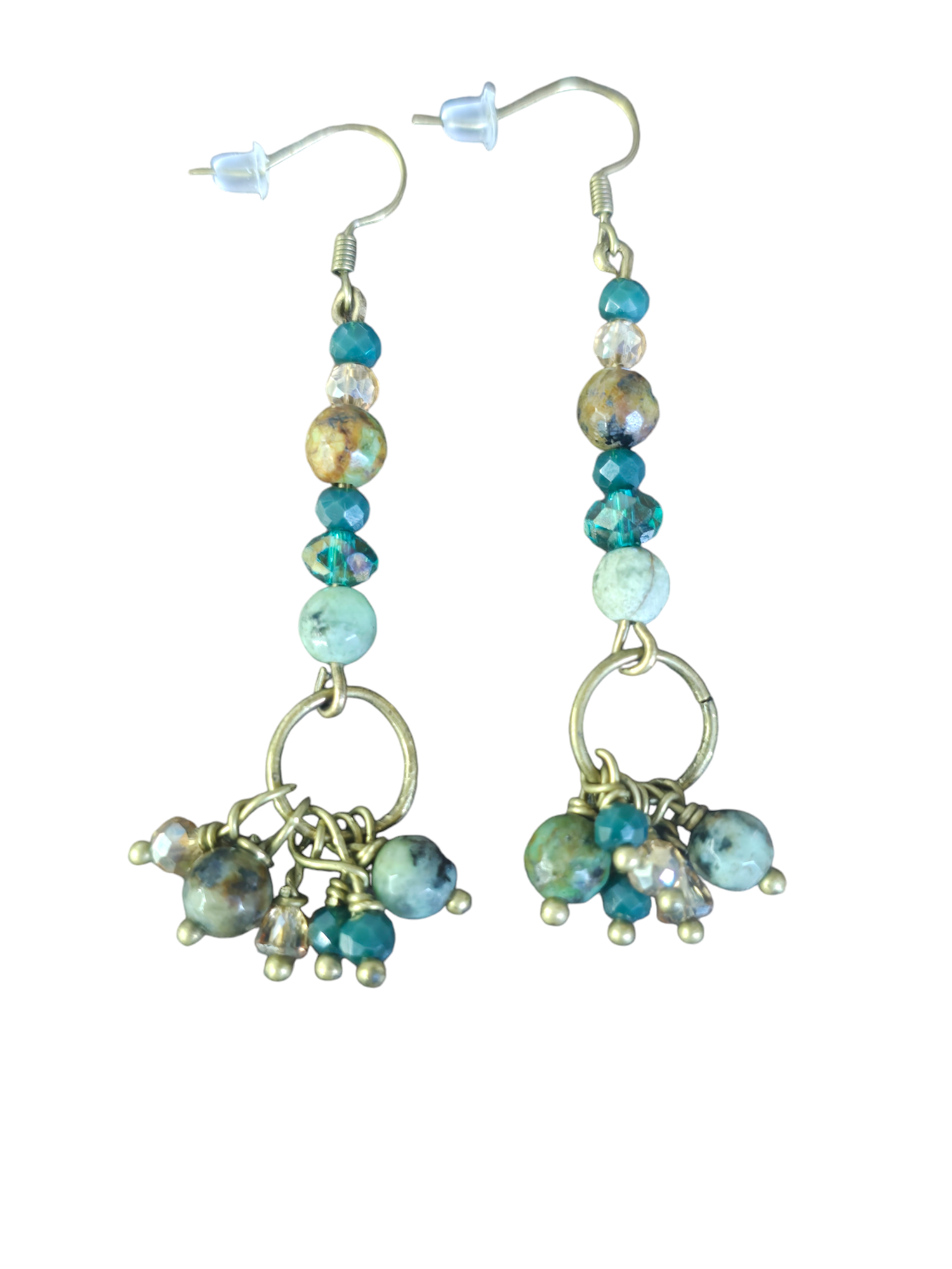 Dangle Earrings Amethyst, Tiger Eye, African Turquoise, Blue Agate, Amazonite, and Dumortierite | Michelle Marie Boutique