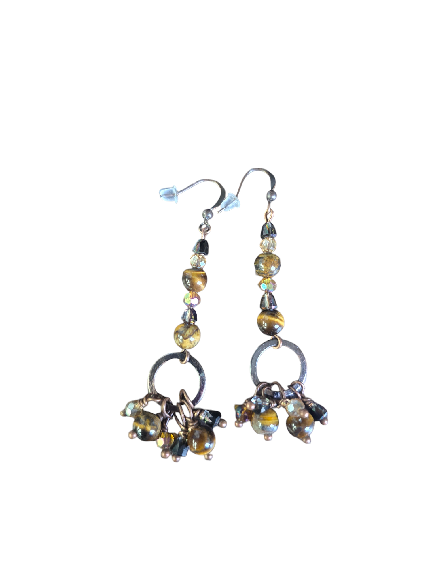 Dangle Earrings Amethyst, Tiger Eye, African Turquoise, Blue Agate, Amazonite, and Dumortierite | Michelle Marie Boutique