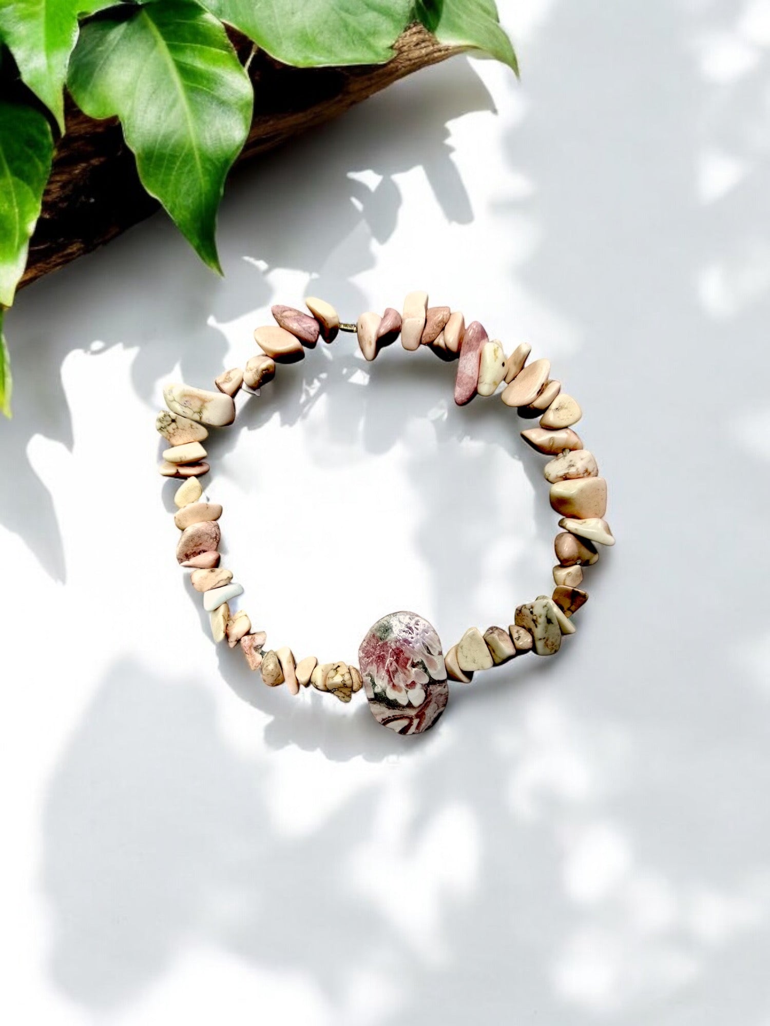 Rhodonite Stone Stretch Bracelet | Unique and Healing Gemstone Jewelry