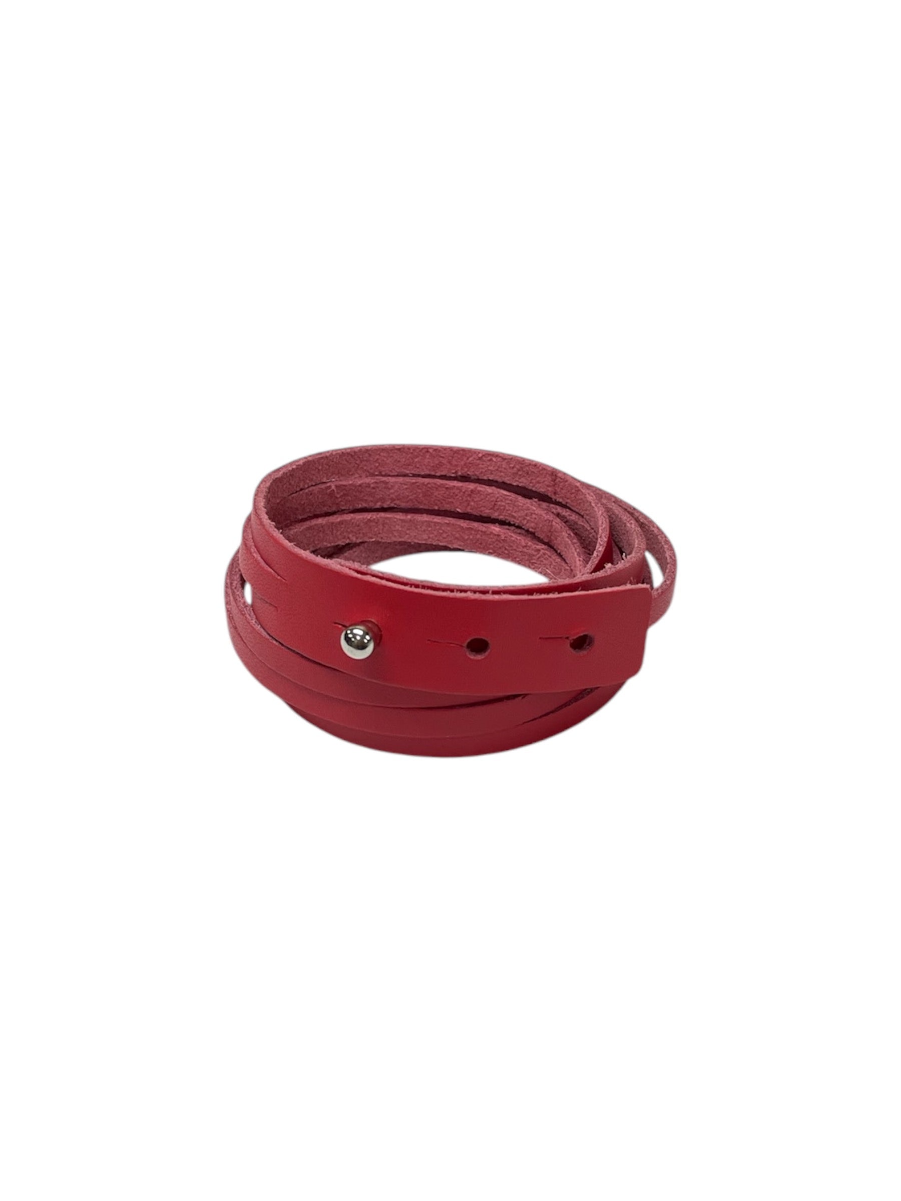Leather Wrap Bracelet | Red - Black or Brown |Stylish and Versatile