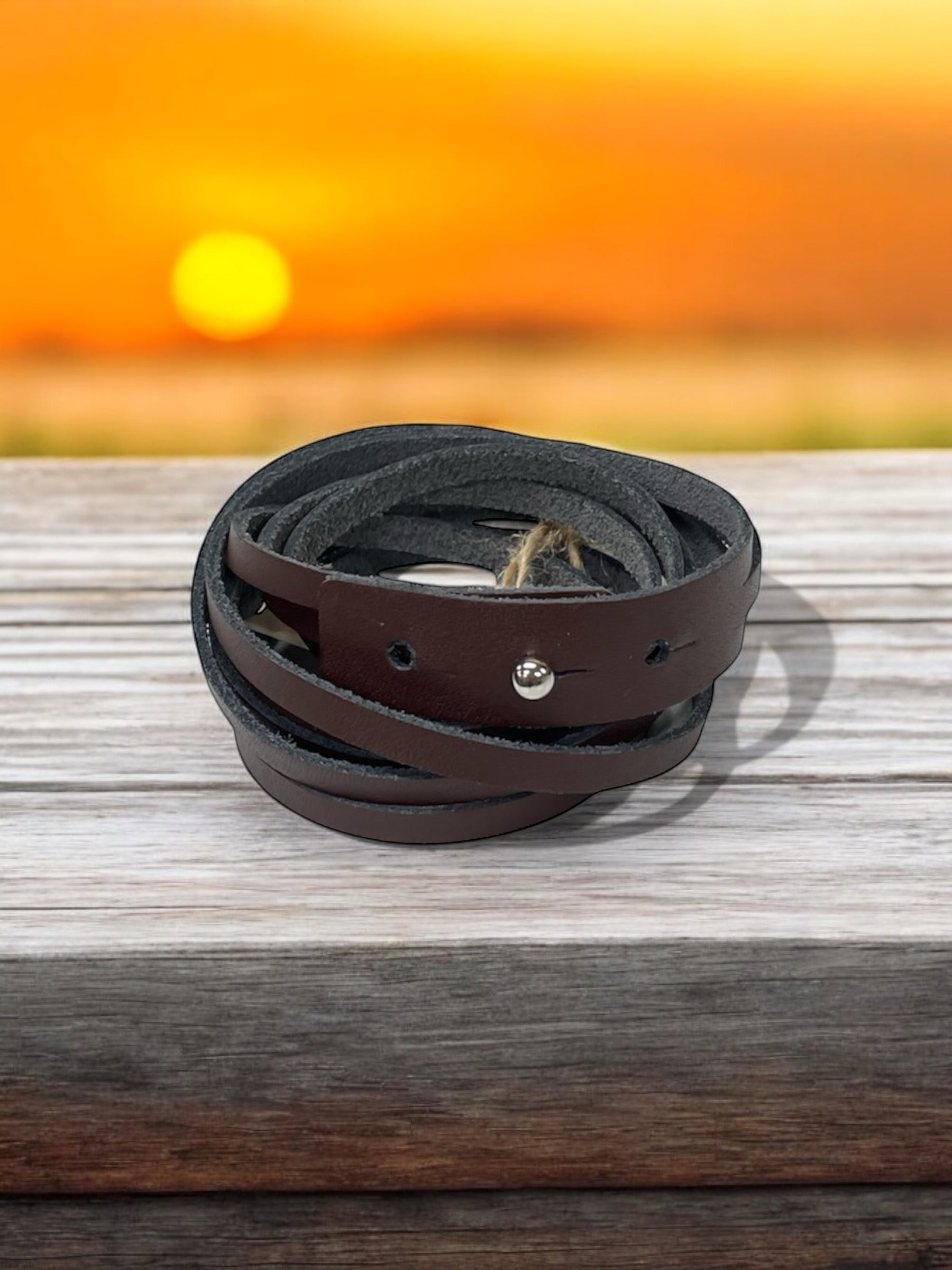 Leather Wrap Bracelet | Red - Black or Brown |Stylish and Versatile