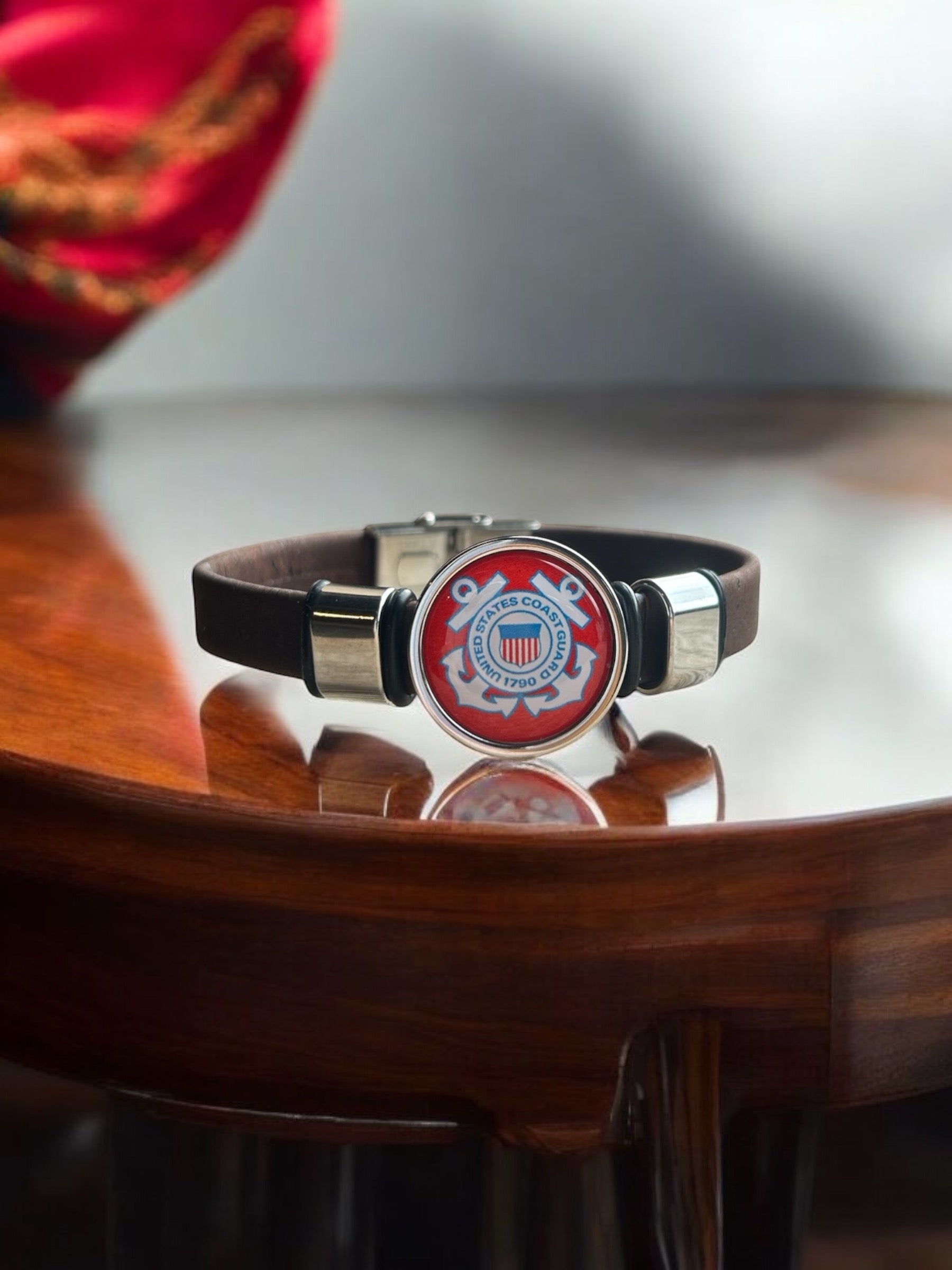 Coast Guard Cork Bracelet, A Nautical Fashion Statement, Unique Design, High Quality Material, Handmade Craftsmanship, Perfect Gift for Patriots