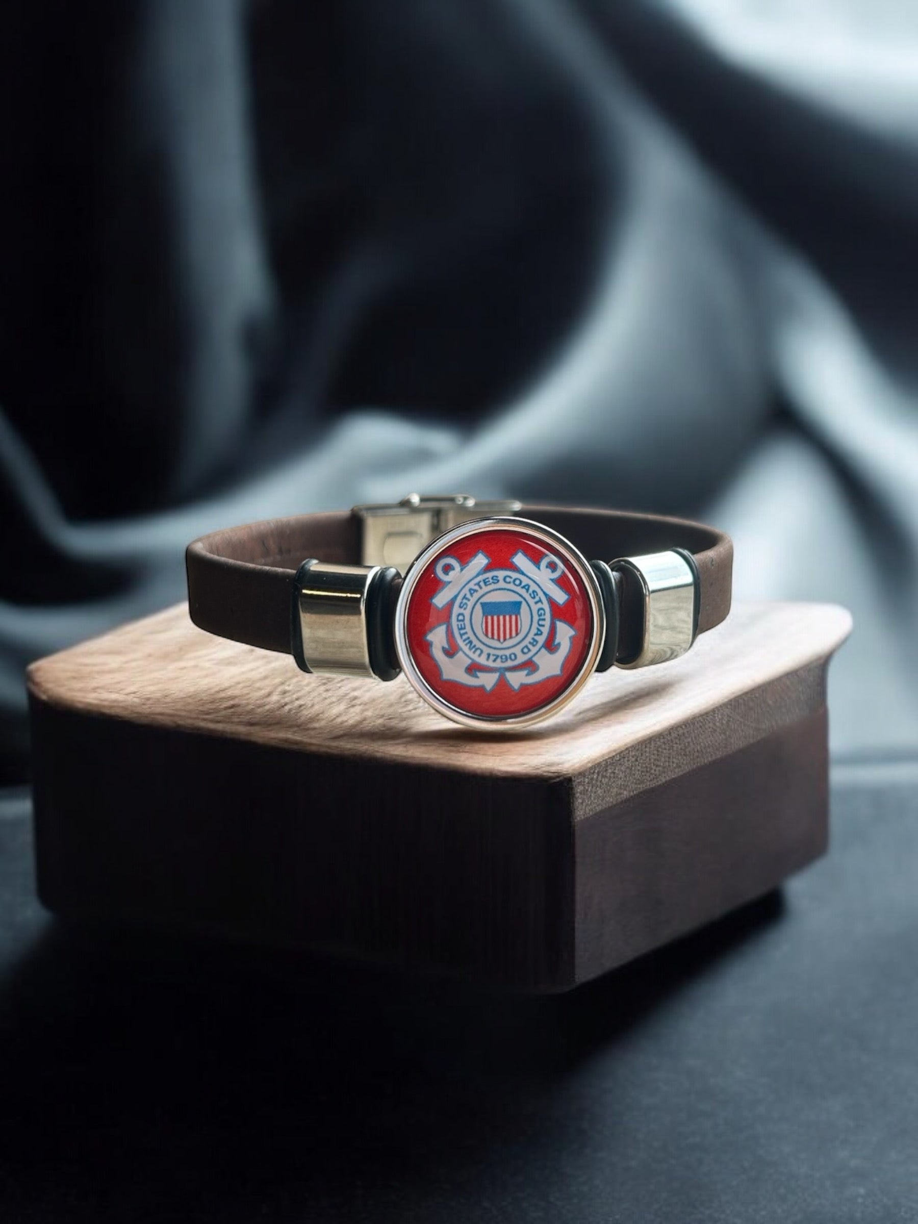 Coast Guard Cork Bracelet, A Nautical Fashion Statement, Unique Design, High Quality Material, Handmade Craftsmanship, Perfect Gift for Patriots