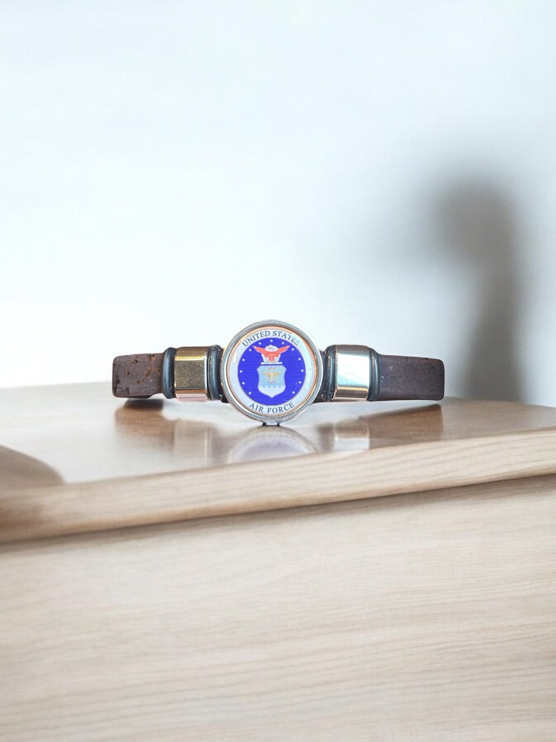 Air Force Seal Cork Bracelet - Officially Licensed | Made in the USA| Sustainable