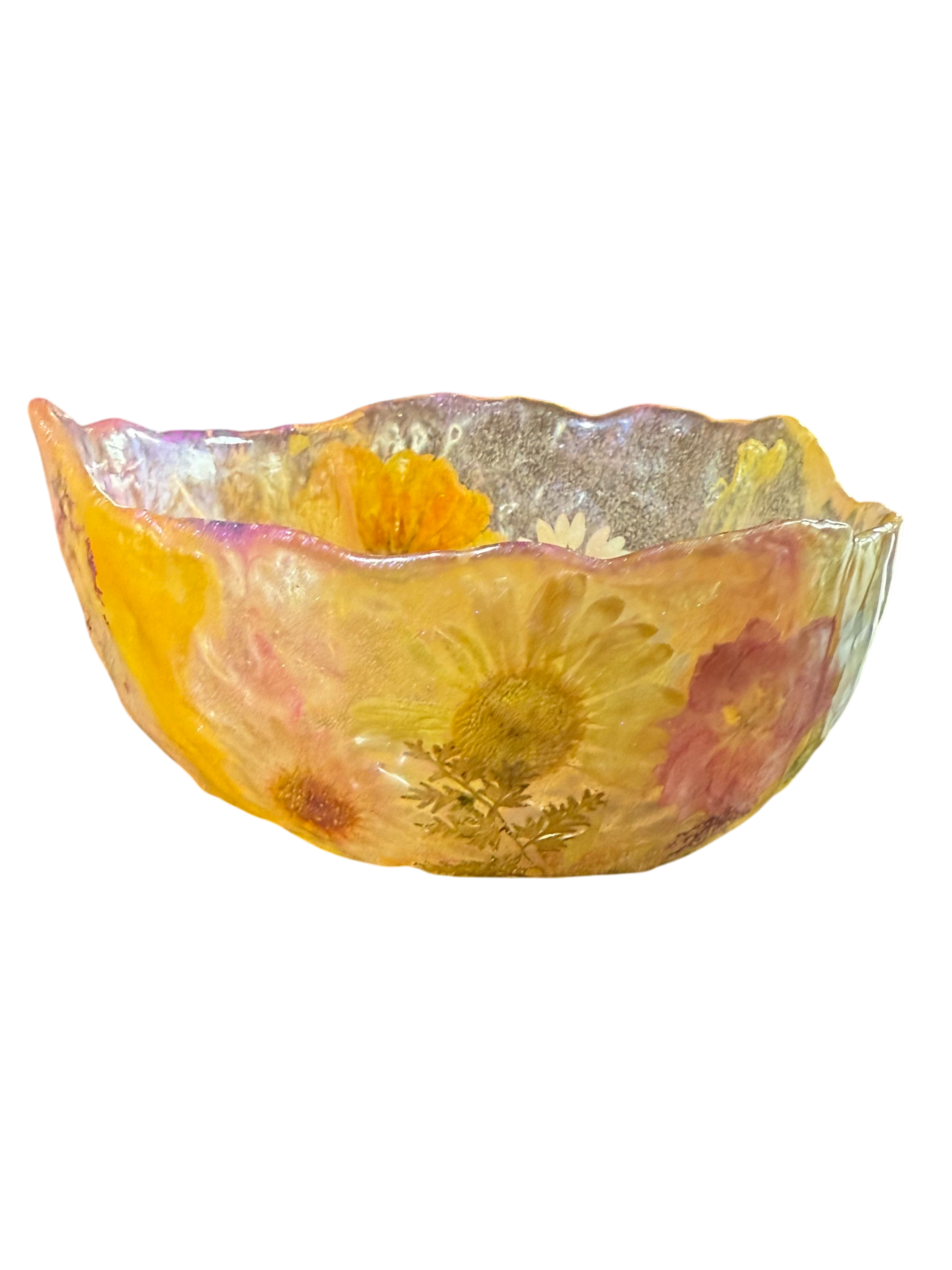 Pressed Flower Resin Art Bowl