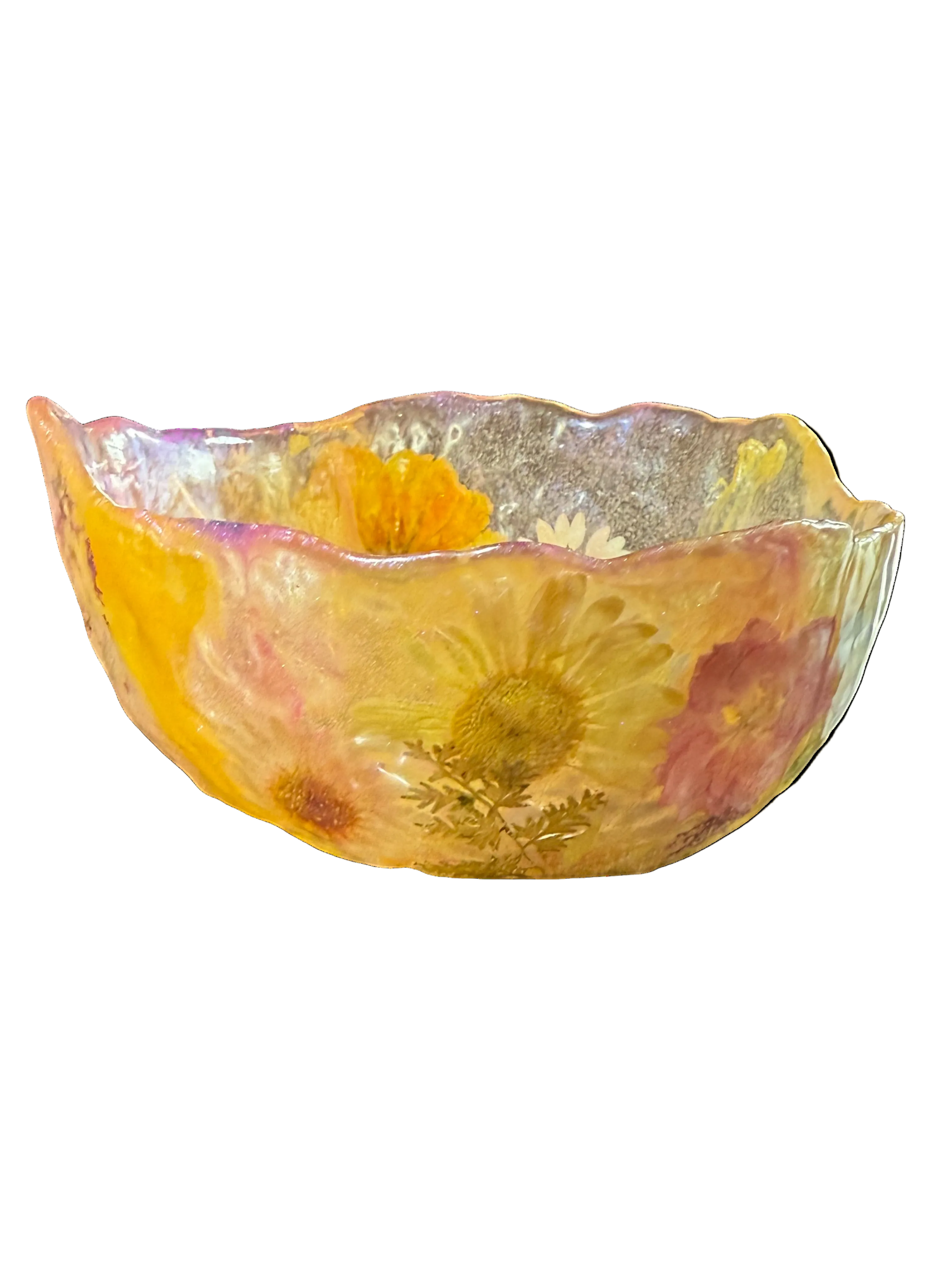 Pressed Flower Resin Art Bowl