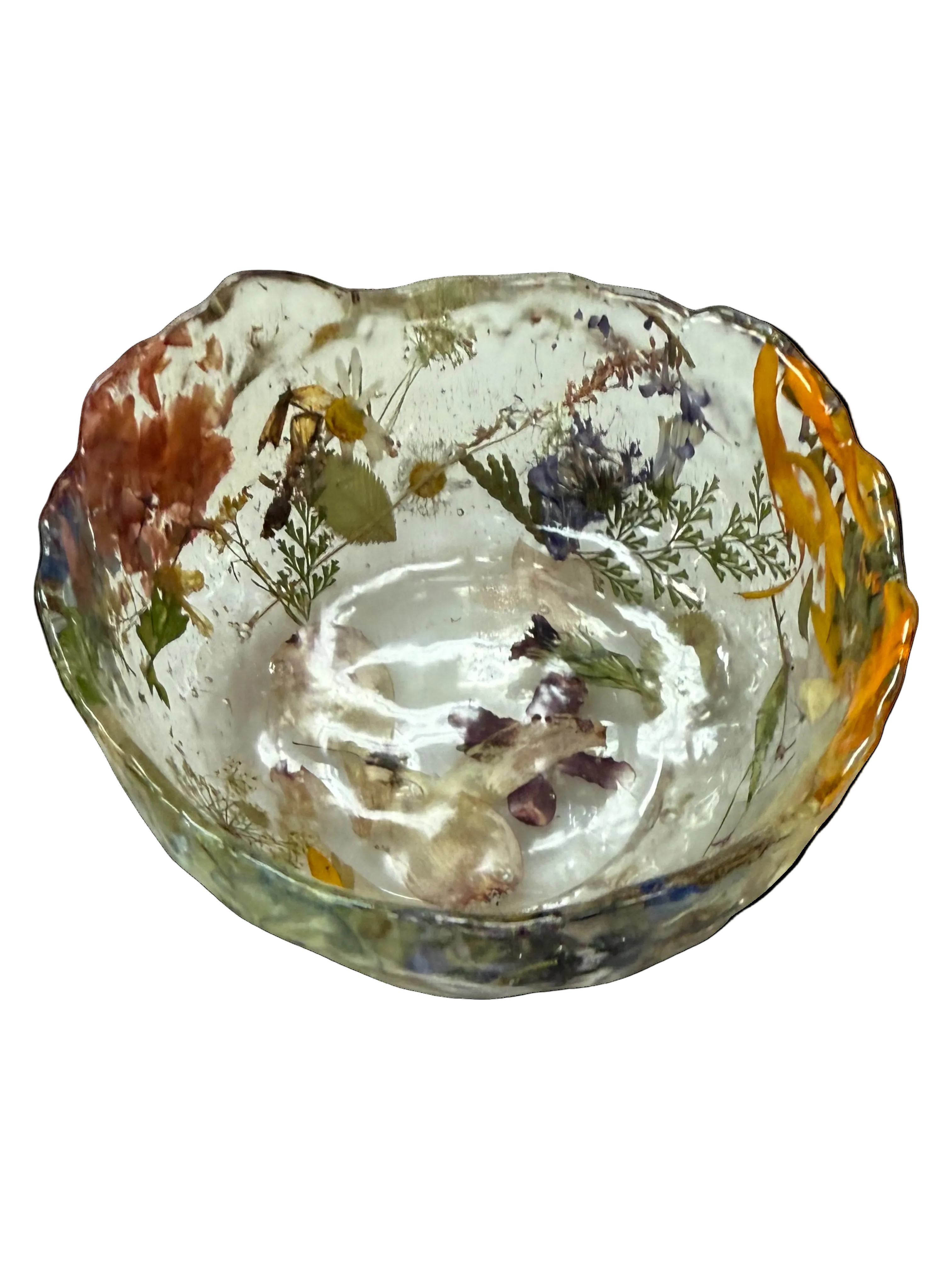 Pressed Flower Resin Art Bowl
