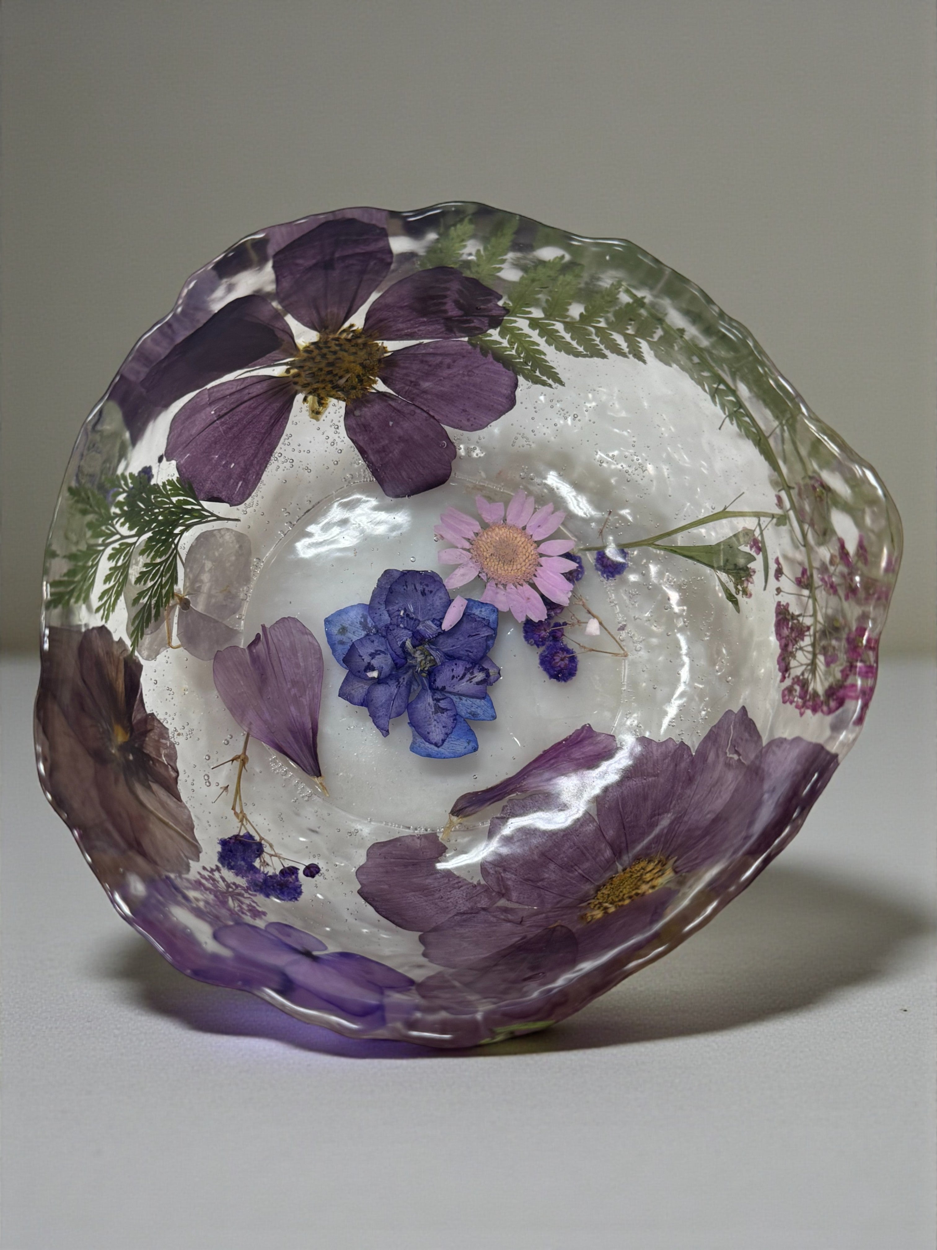 Pressed Flower Resin Art Bowl