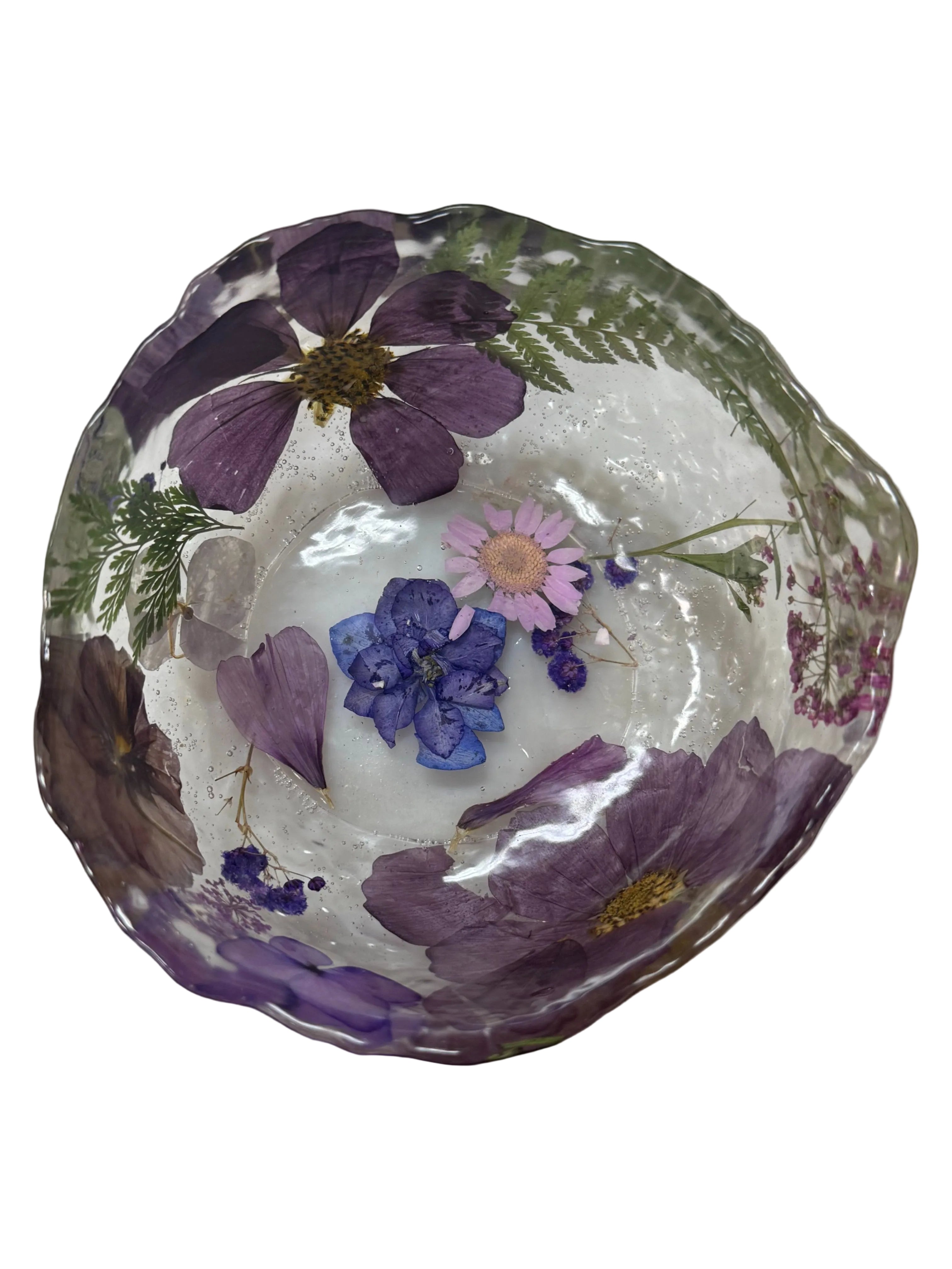 Pressed Flower Resin Art Bowl