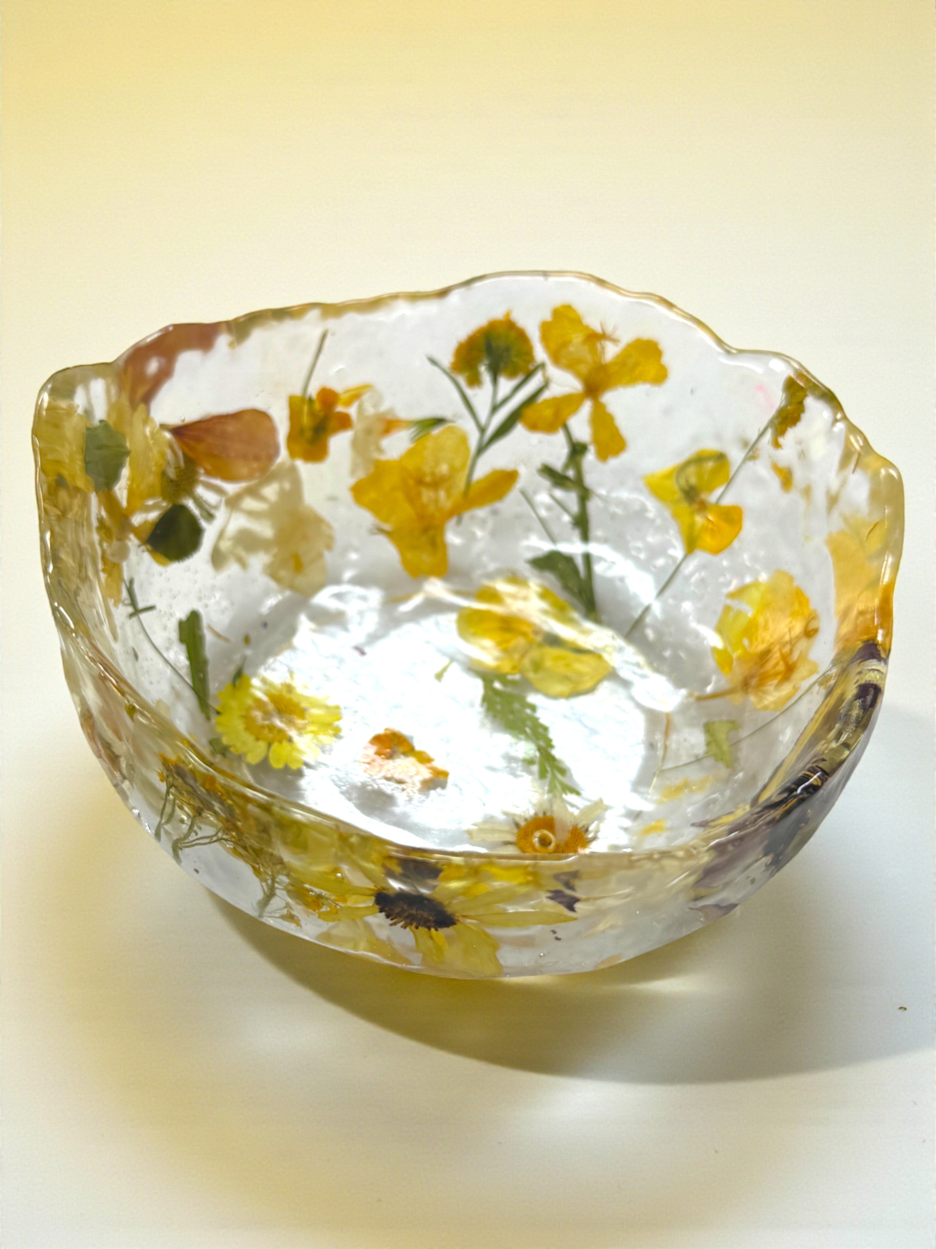 Pressed Flower Resin Art Bowl