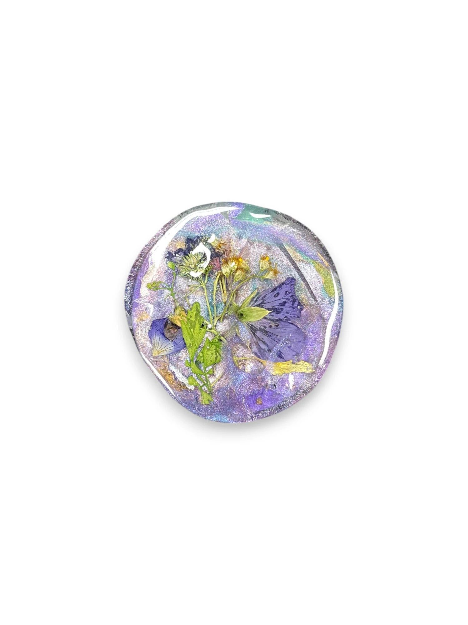 Pressed Flower Resin Magnet, Botanical Magnet, Floral Fridge Magnet