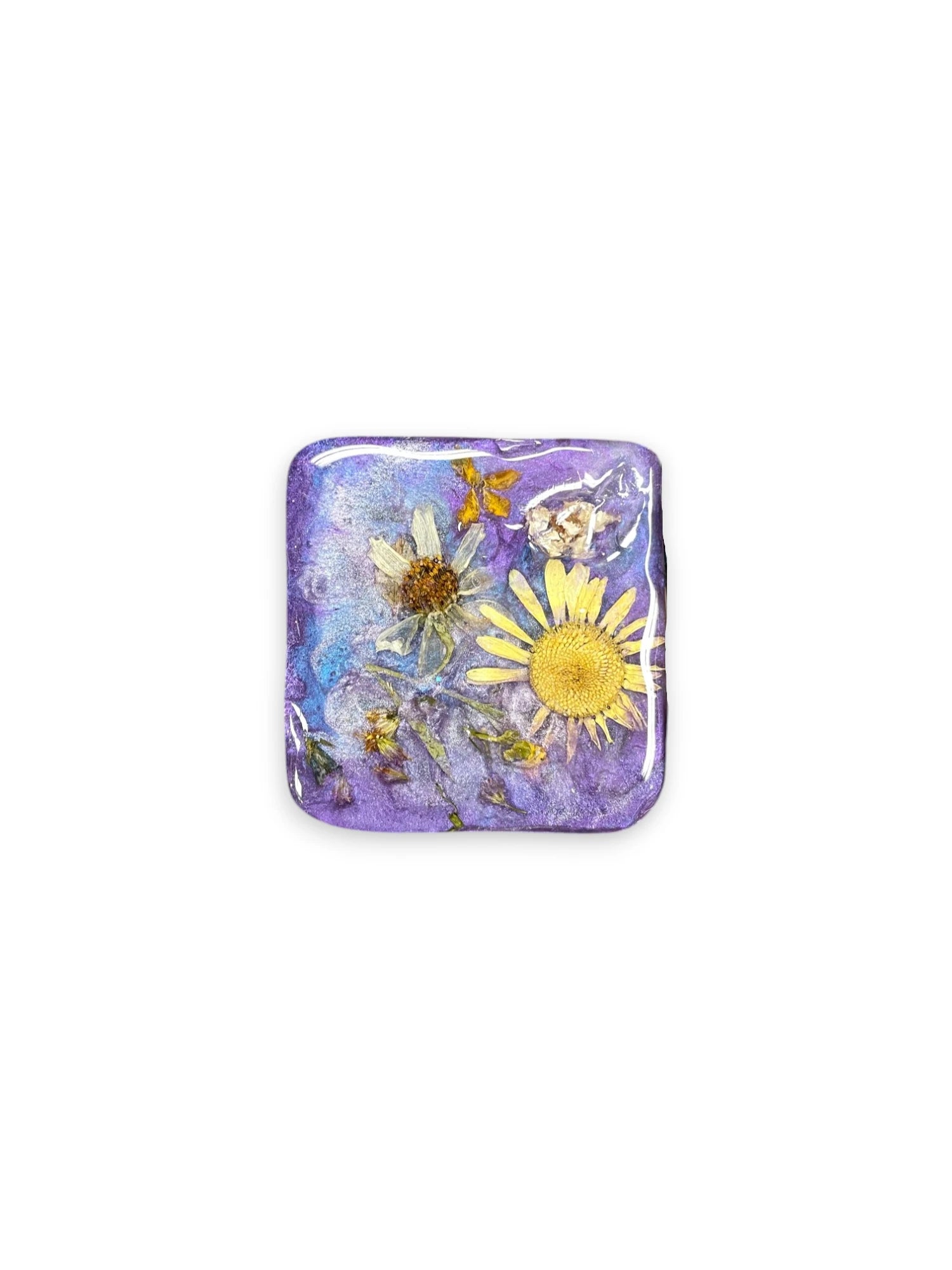 Pressed Flower Resin Magnet, Botanical Magnet, Floral Fridge Magnet