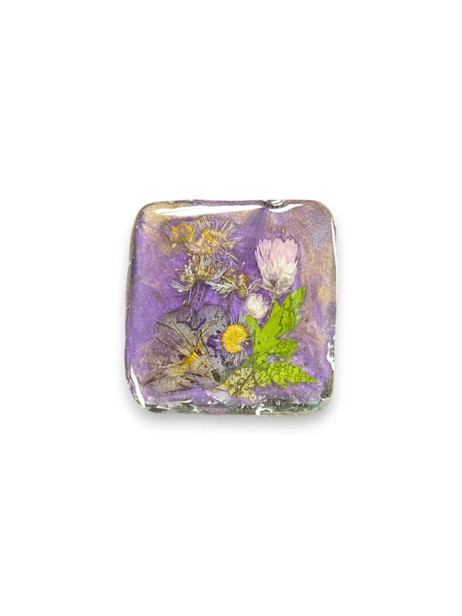 Pressed Flower Resin Magnet, Botanical Magnet, Floral Fridge Magnet