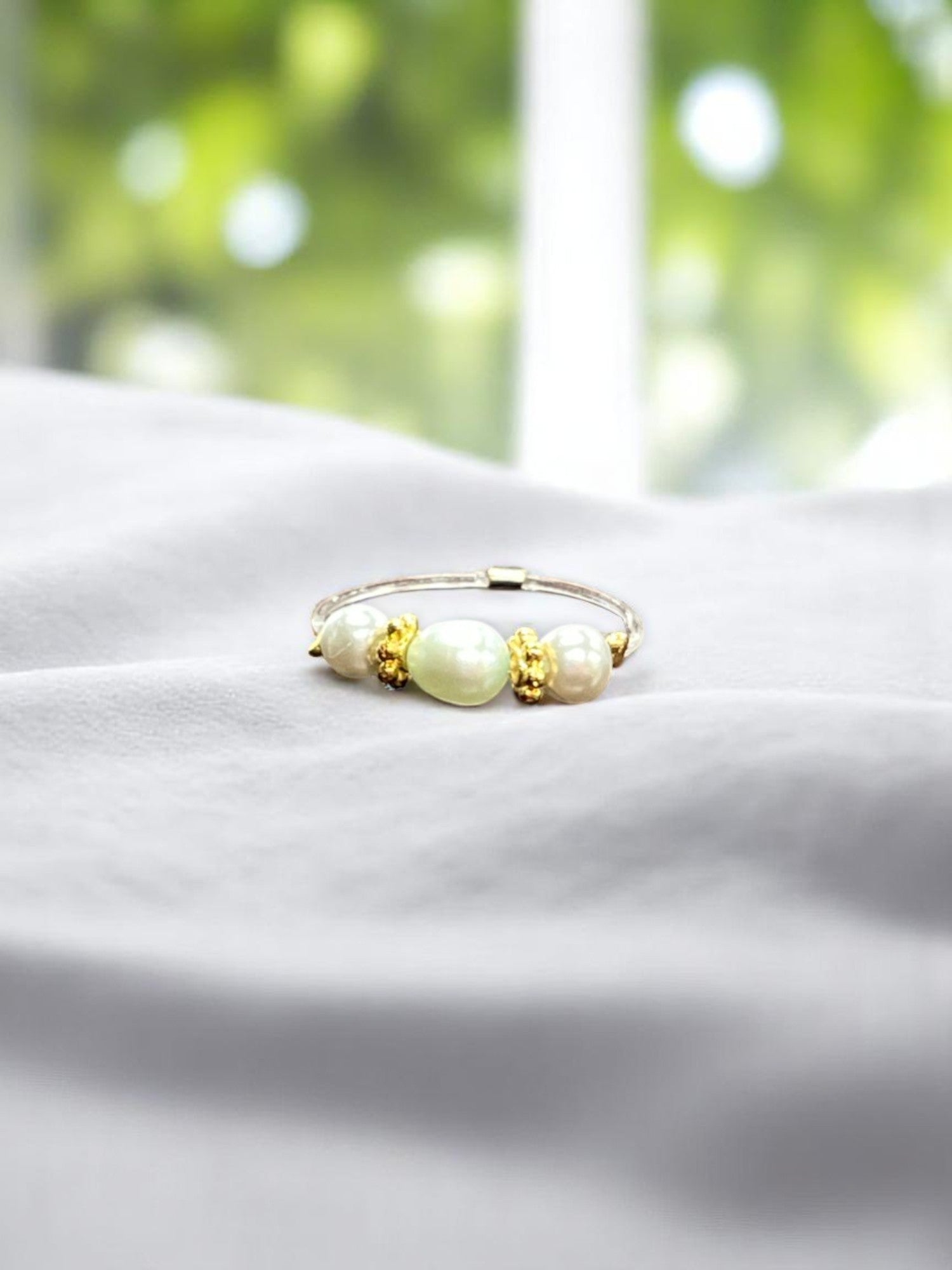 Elastic Pearl Toe Ring | Adjustable Beaded Toe Jewelry
