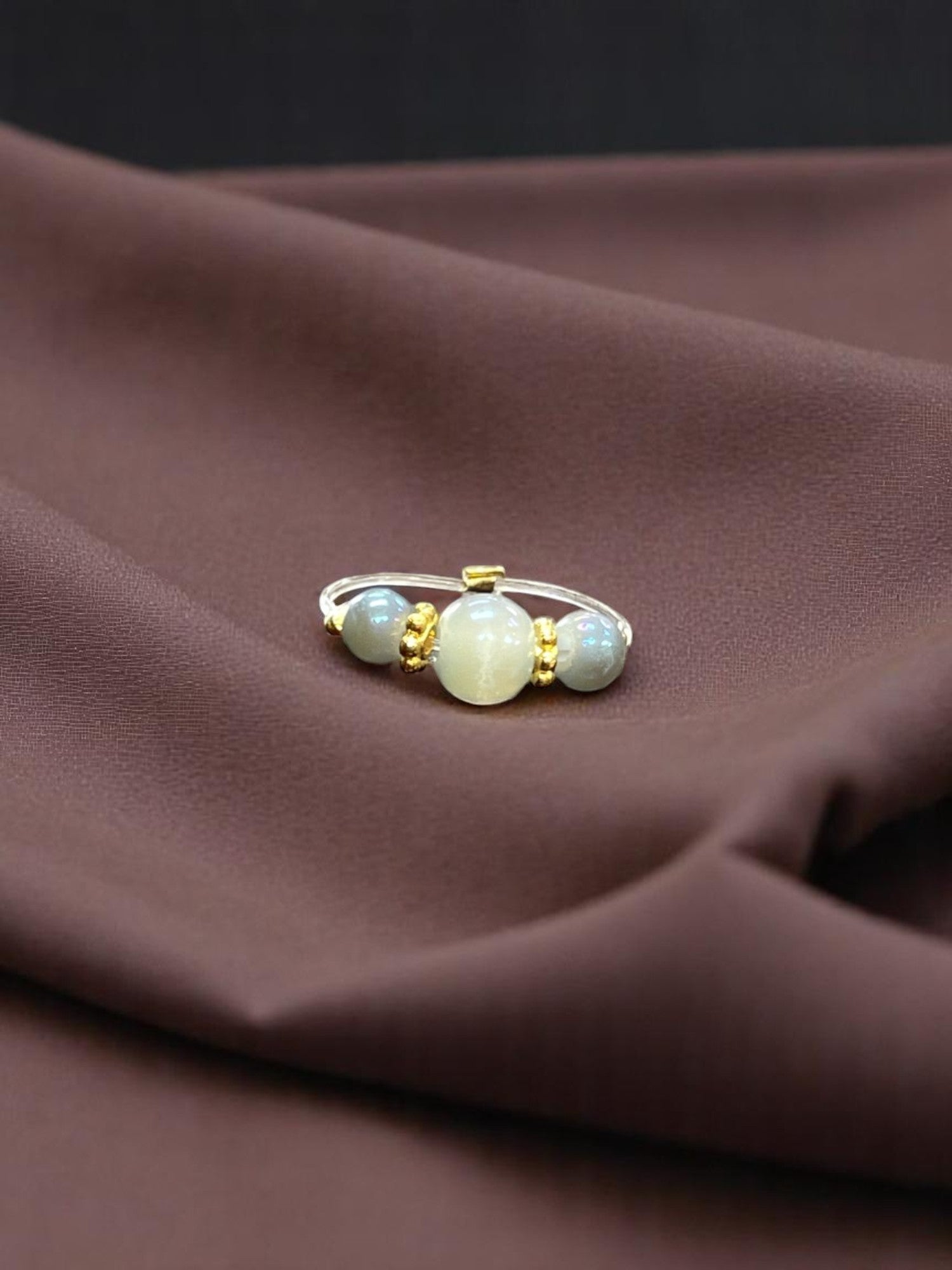 Elastic Pearl Toe Ring | Adjustable Beaded Toe Jewelry