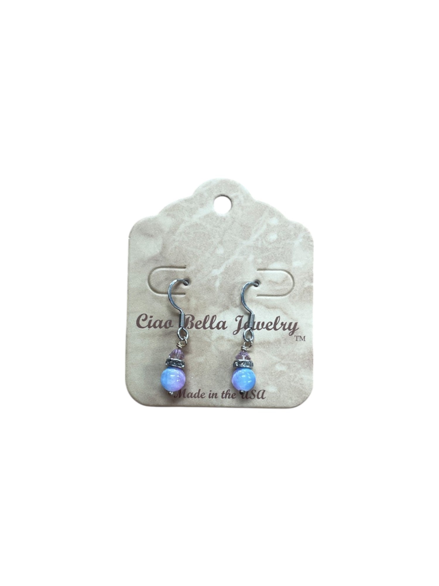 Ombre Bead Drop Earrings | Sea Green, Mystic & Magenta Variations