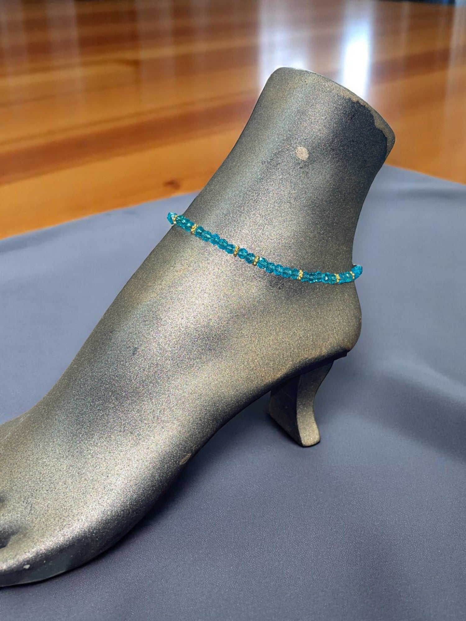 Sparkling Crystal Anklet with Extender Chain | A Touch of Summer Elegance