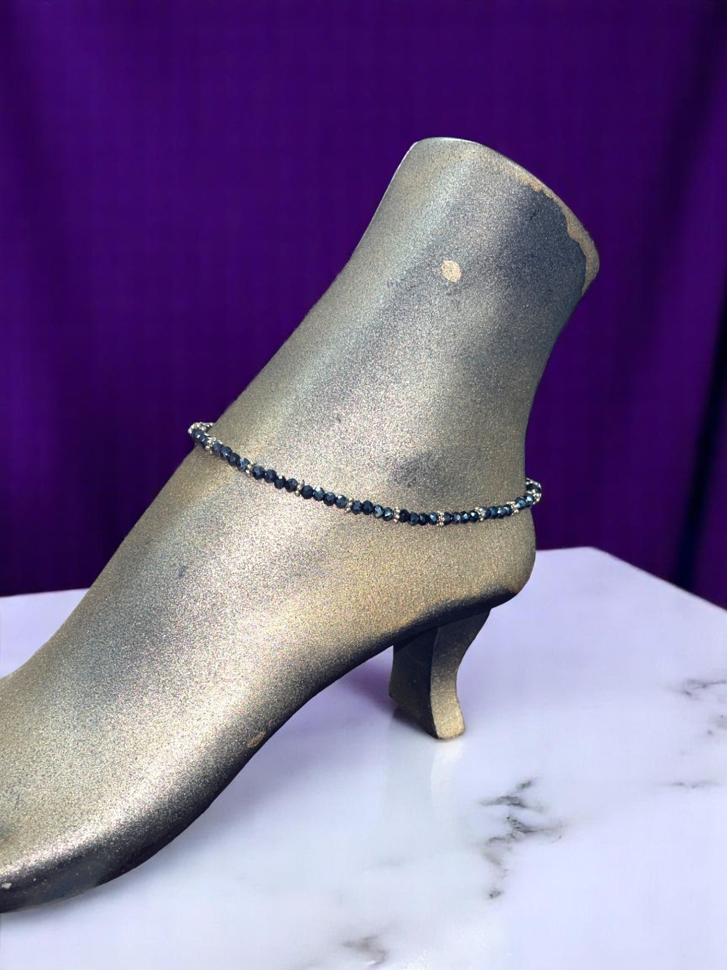 Sparkling Crystal Anklet with Extender Chain | A Touch of Summer Elegance