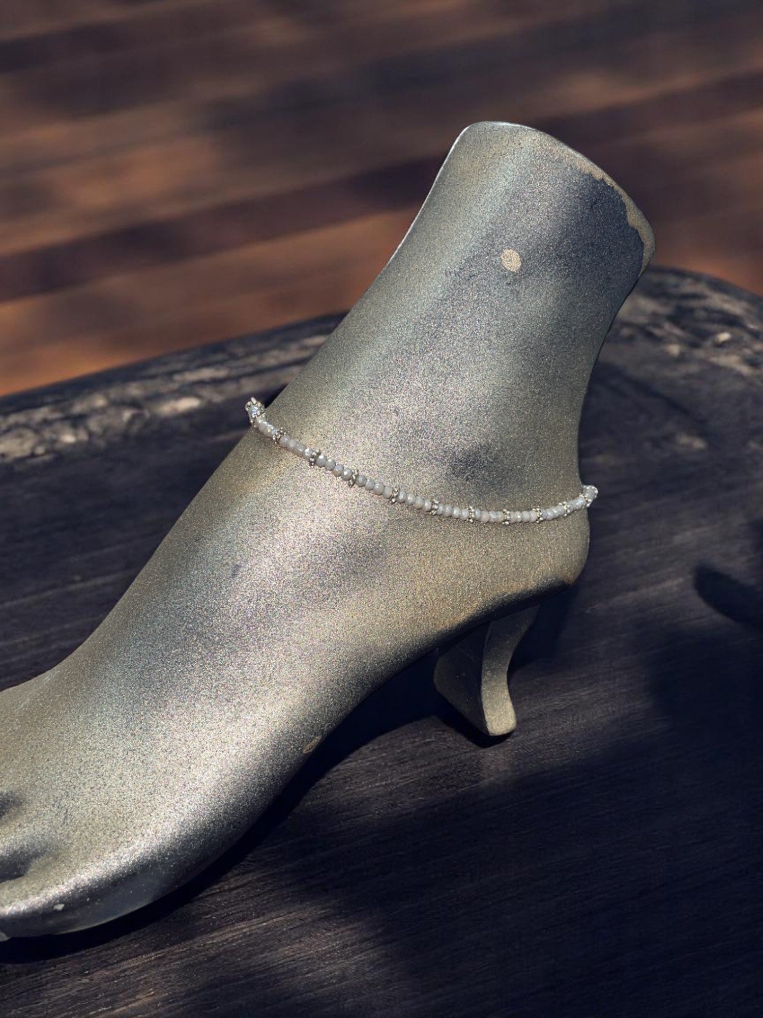Sparkling Crystal Anklet with Extender Chain | A Touch of Summer Elegance