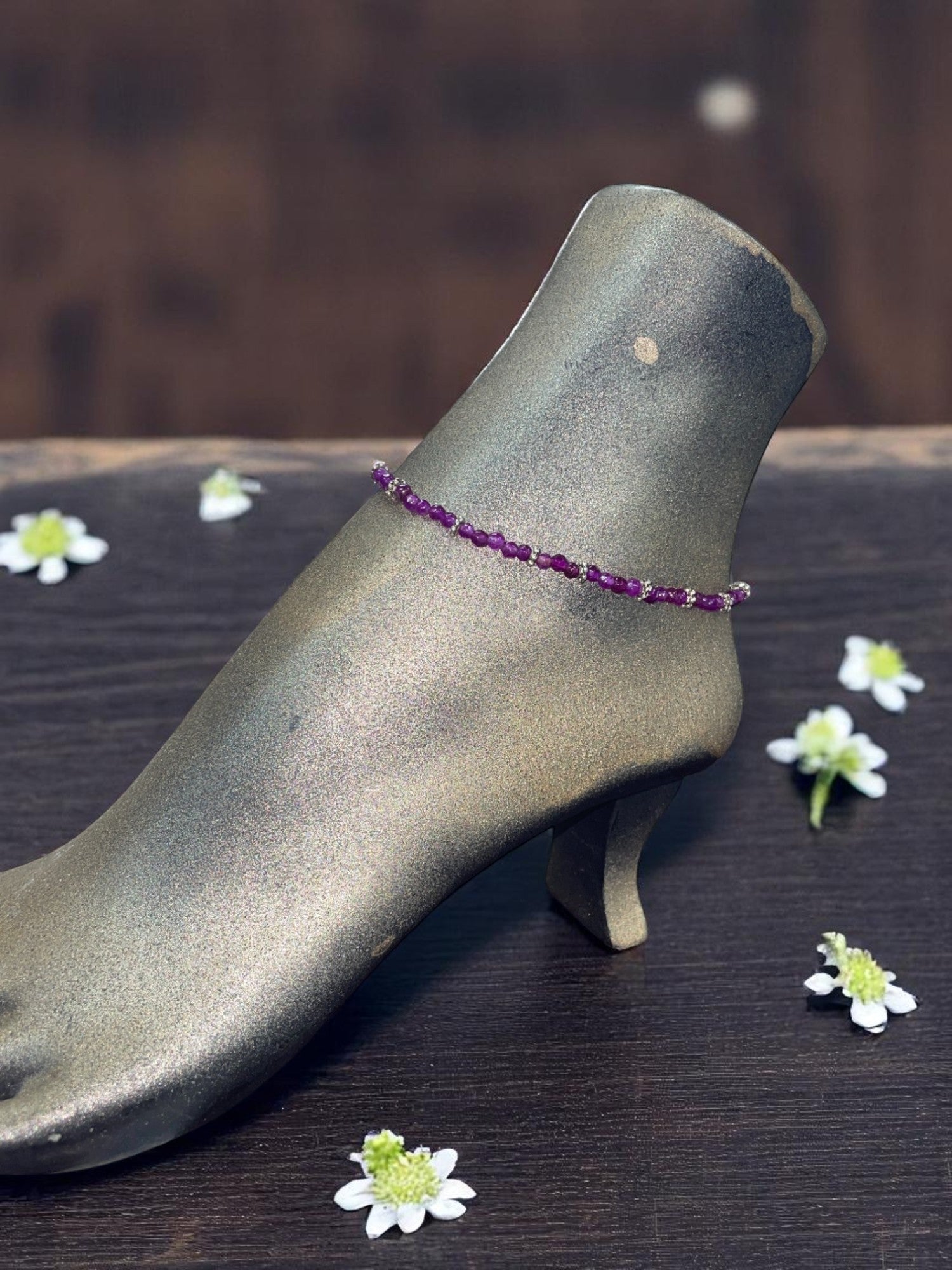 Sparkling Crystal Anklet with Extender Chain | A Touch of Summer Elegance
