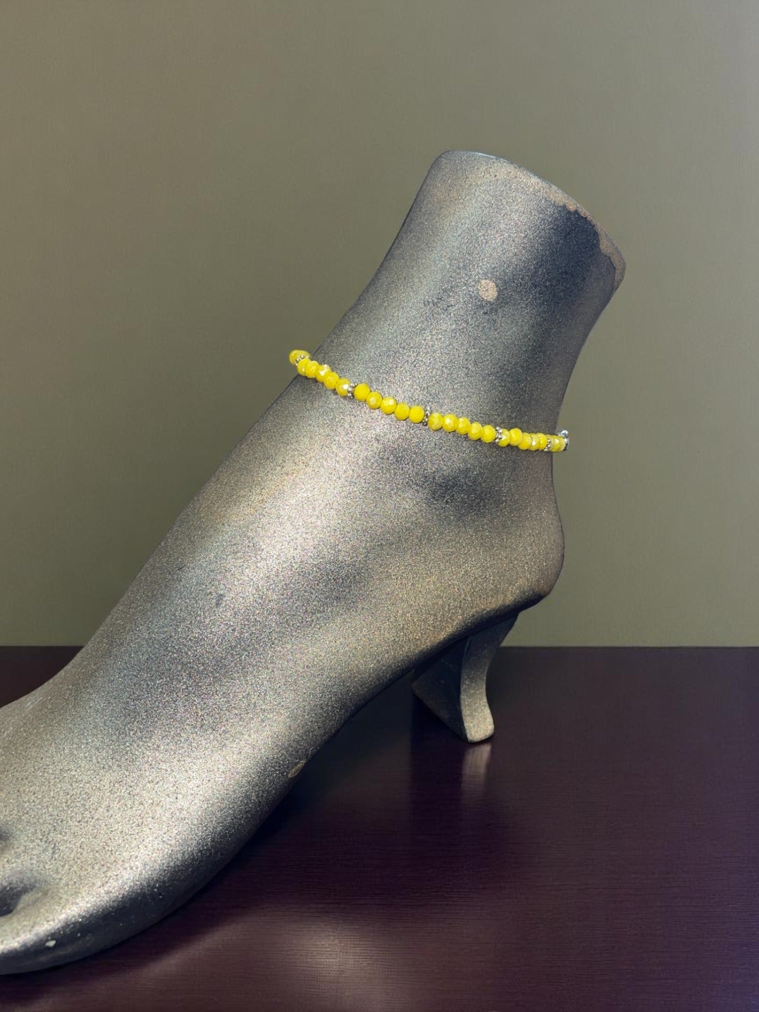 Sparkling Crystal Anklet with Extender Chain | A Touch of Summer Elegance