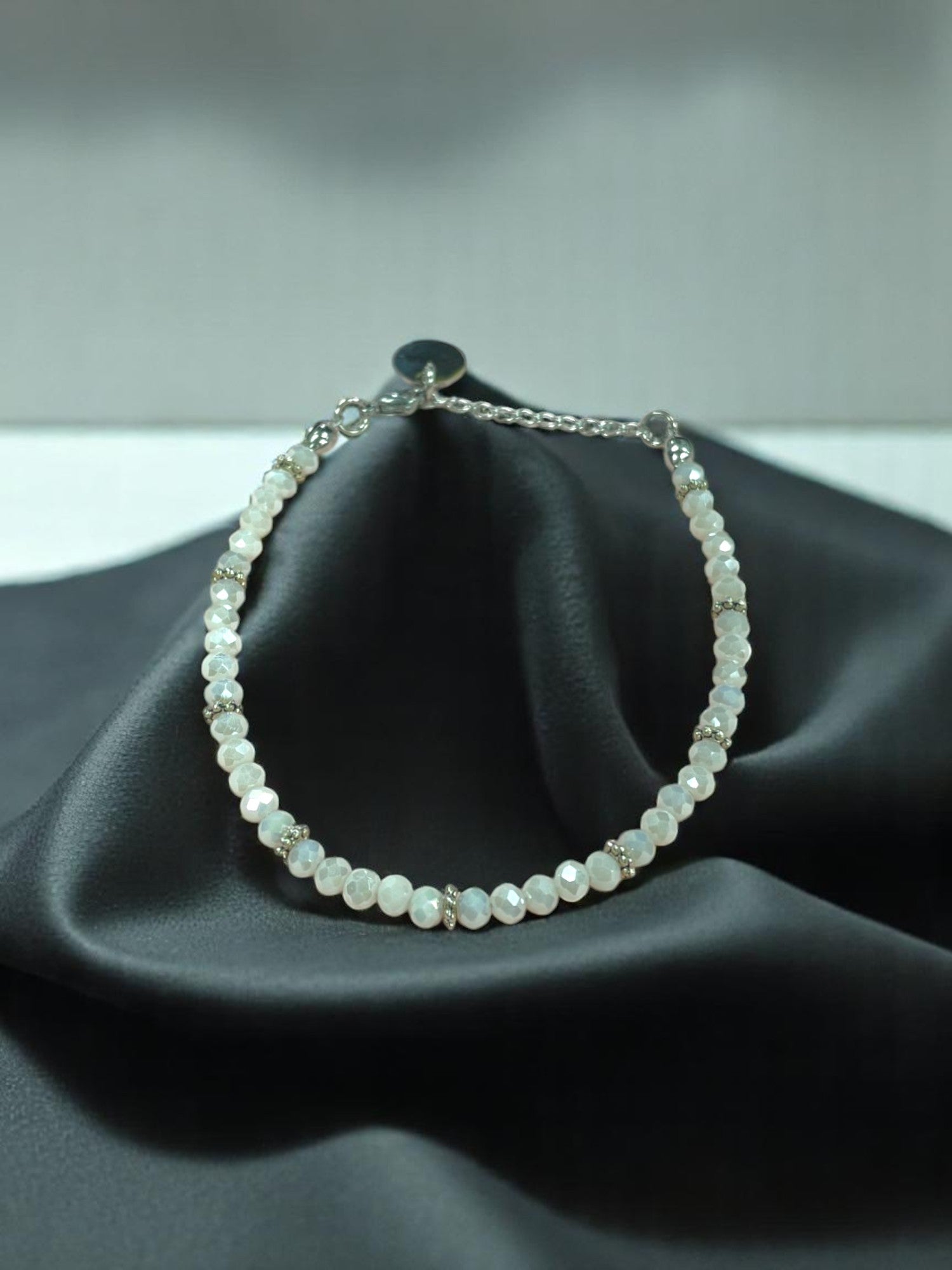 Sparkling Crystal Anklet with Extender Chain | A Touch of Summer Elegance