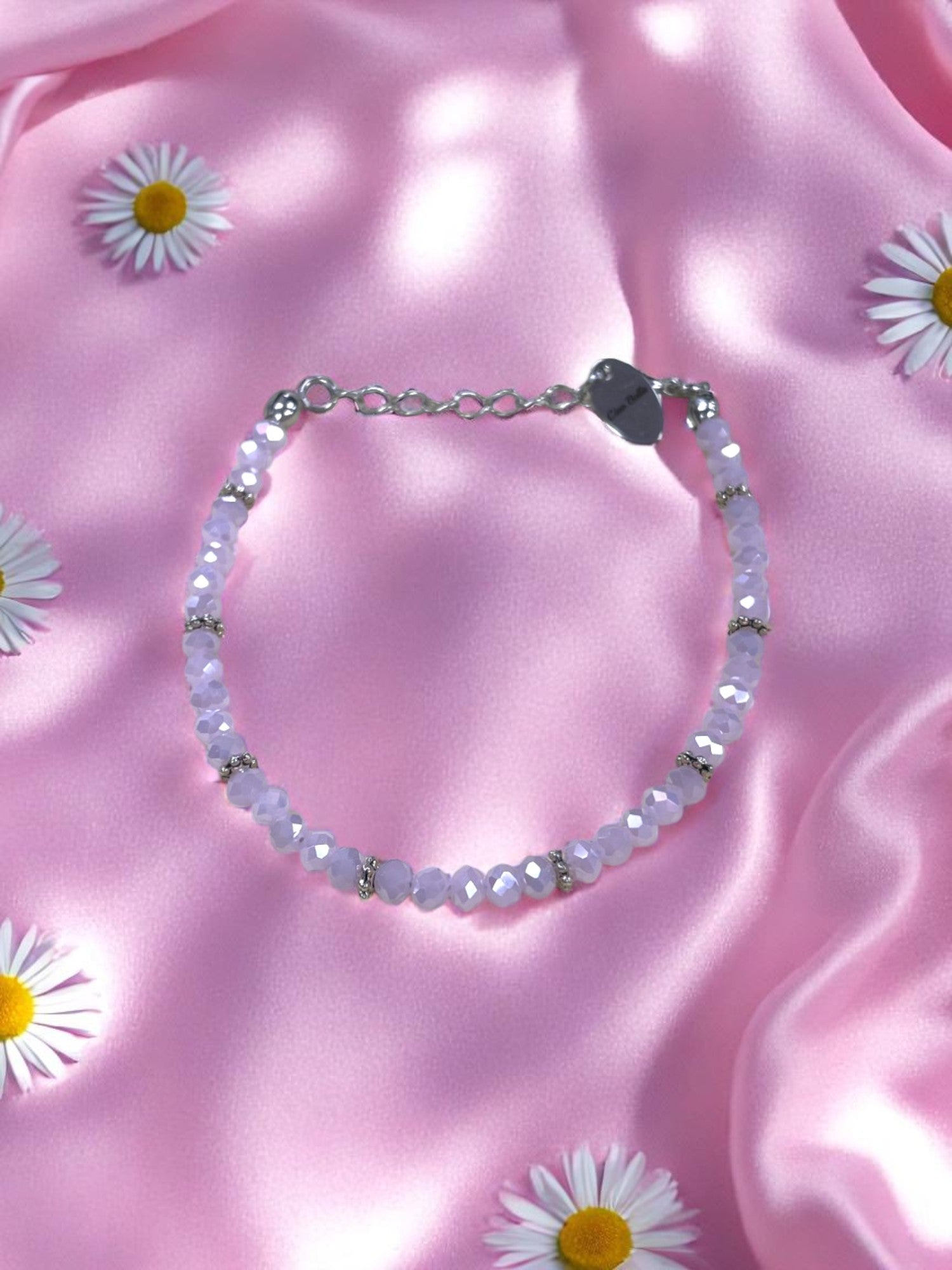 Sparkling Crystal Anklet with Extender Chain | A Touch of Summer Elegance