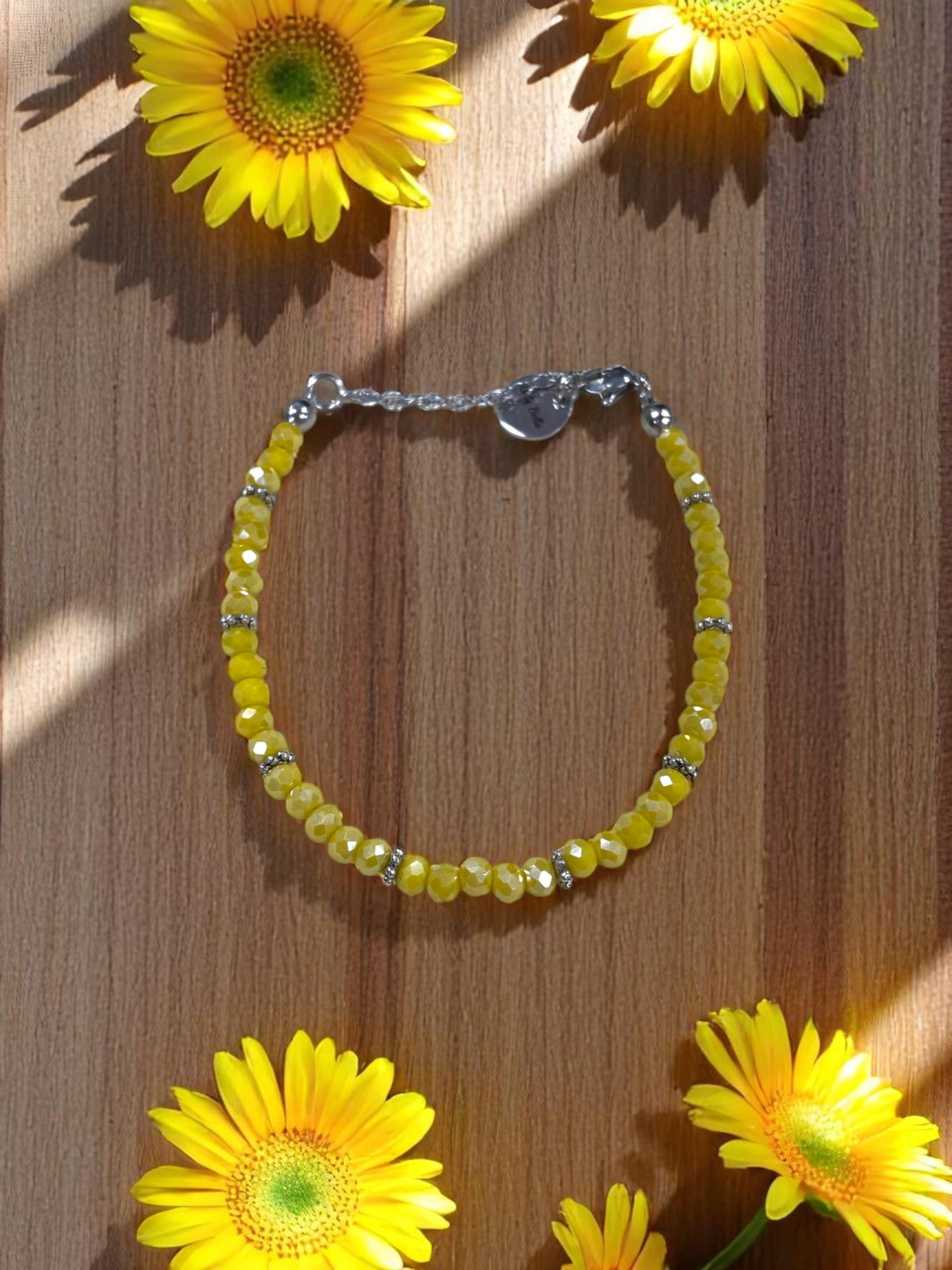 Sparkling Crystal Anklet with Extender Chain | A Touch of Summer Elegance