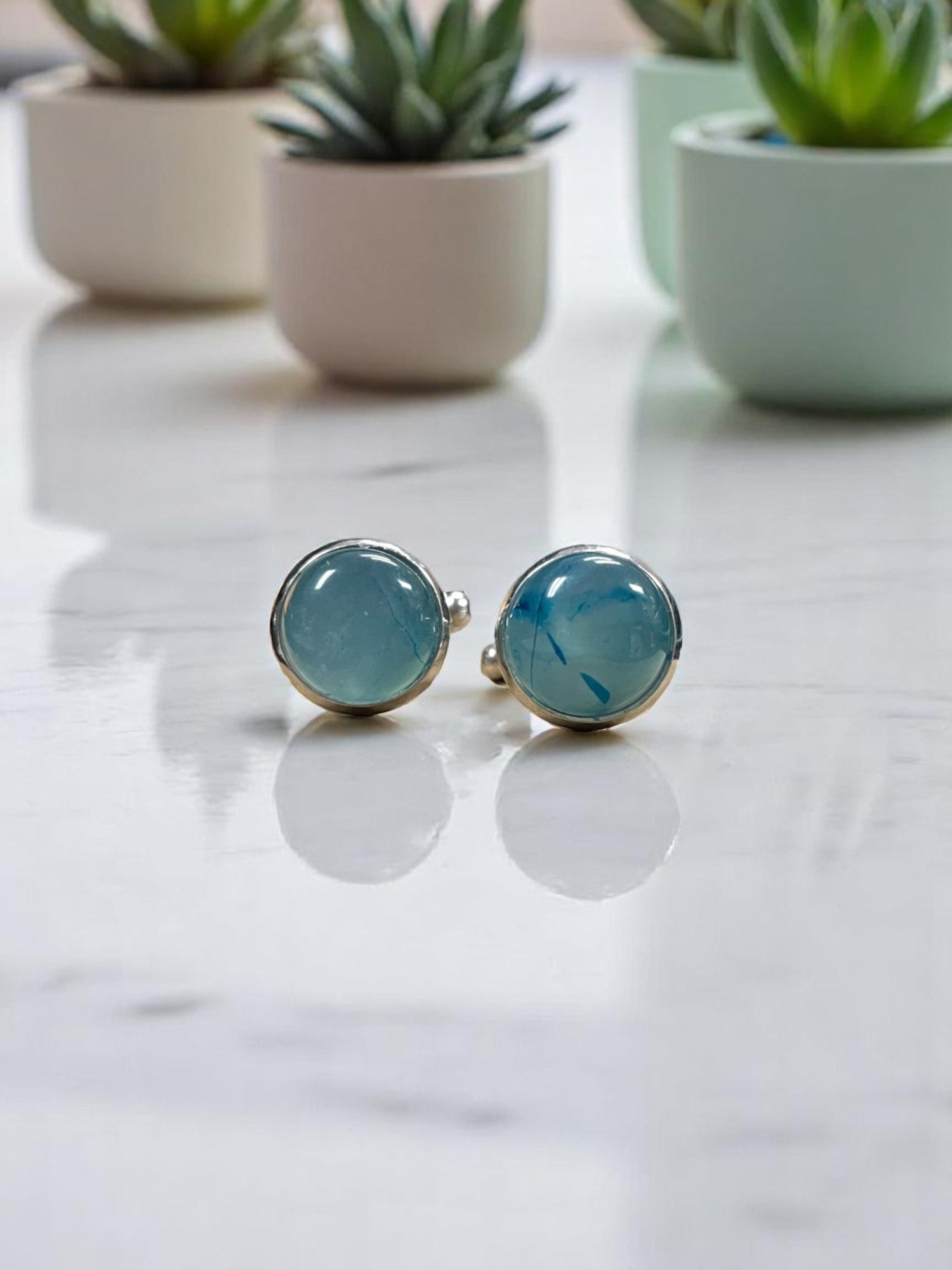 Stone Stainless Steel Cufflinks | Different Stone Options