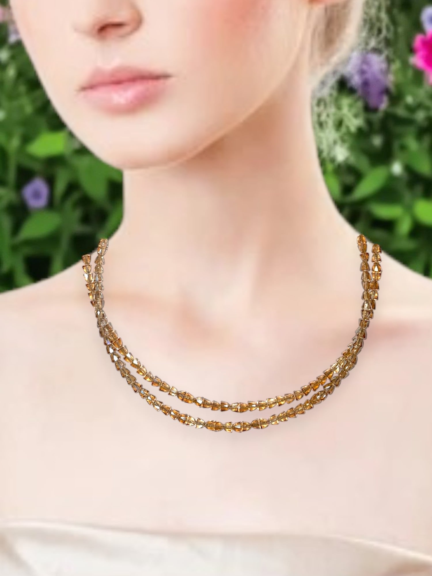Double Strand Beaded Necklace | Gold & Stainless Steel Options