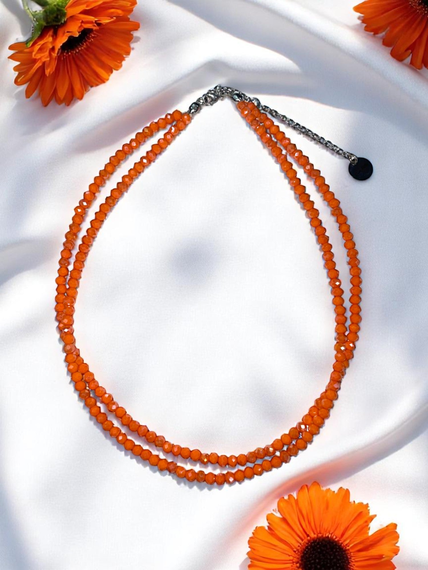 Double Strand Beaded Necklace | Gold & Stainless Steel Options