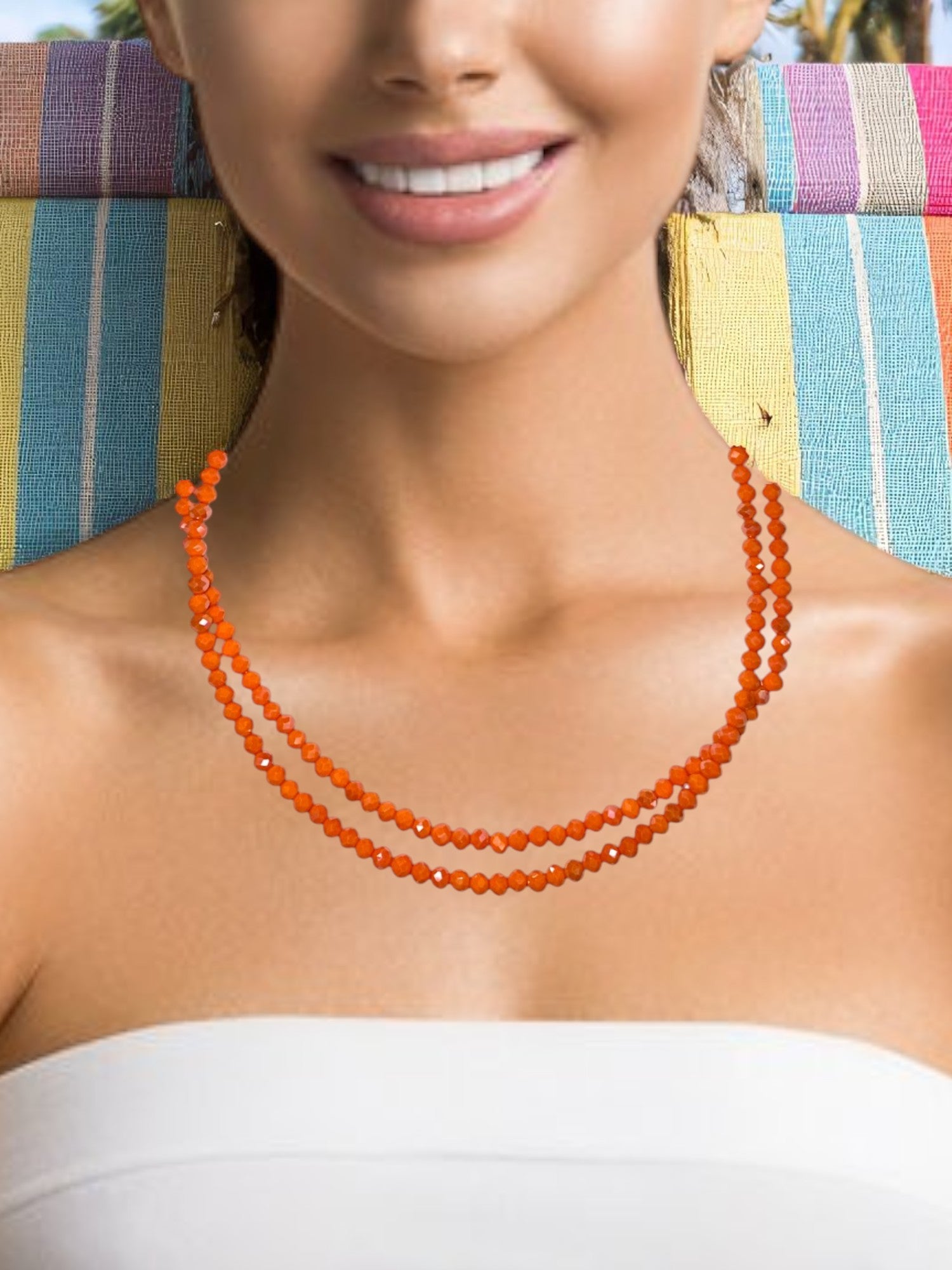 Double Strand Beaded Necklace | Gold & Stainless Steel Options