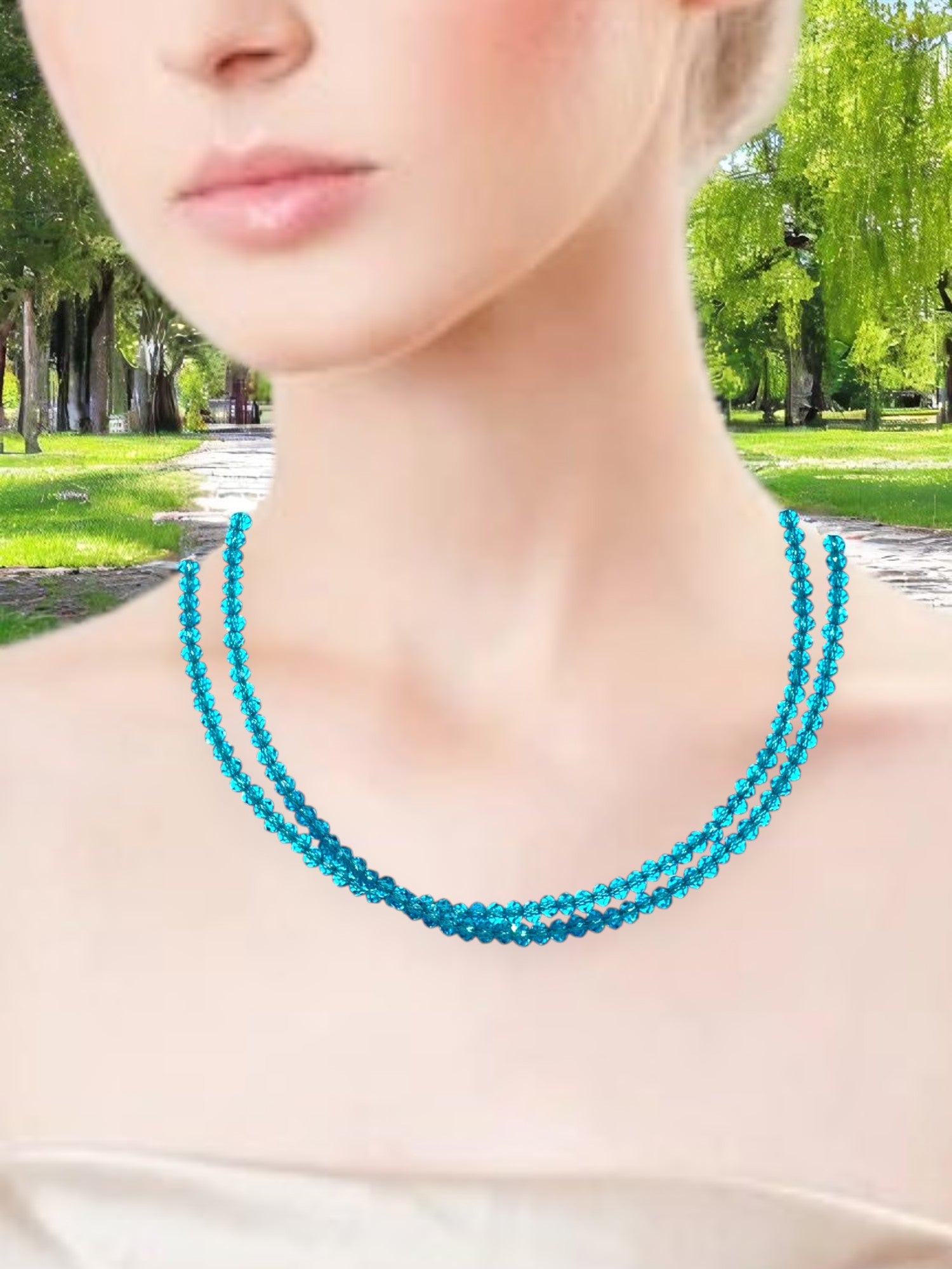 Double Strand Beaded Necklace | Gold & Stainless Steel Options