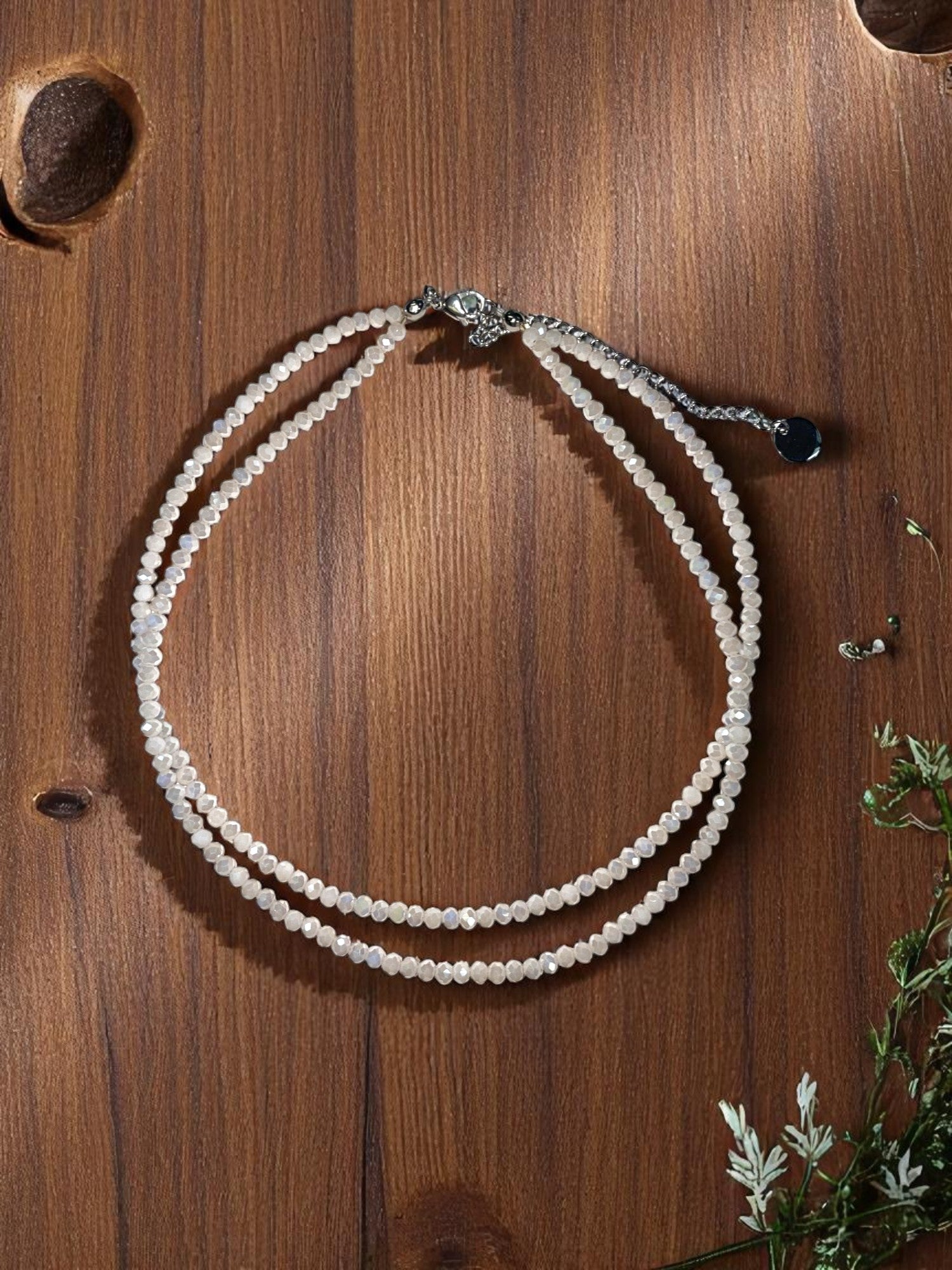 Double Strand Beaded Necklace | Gold & Stainless Steel Options