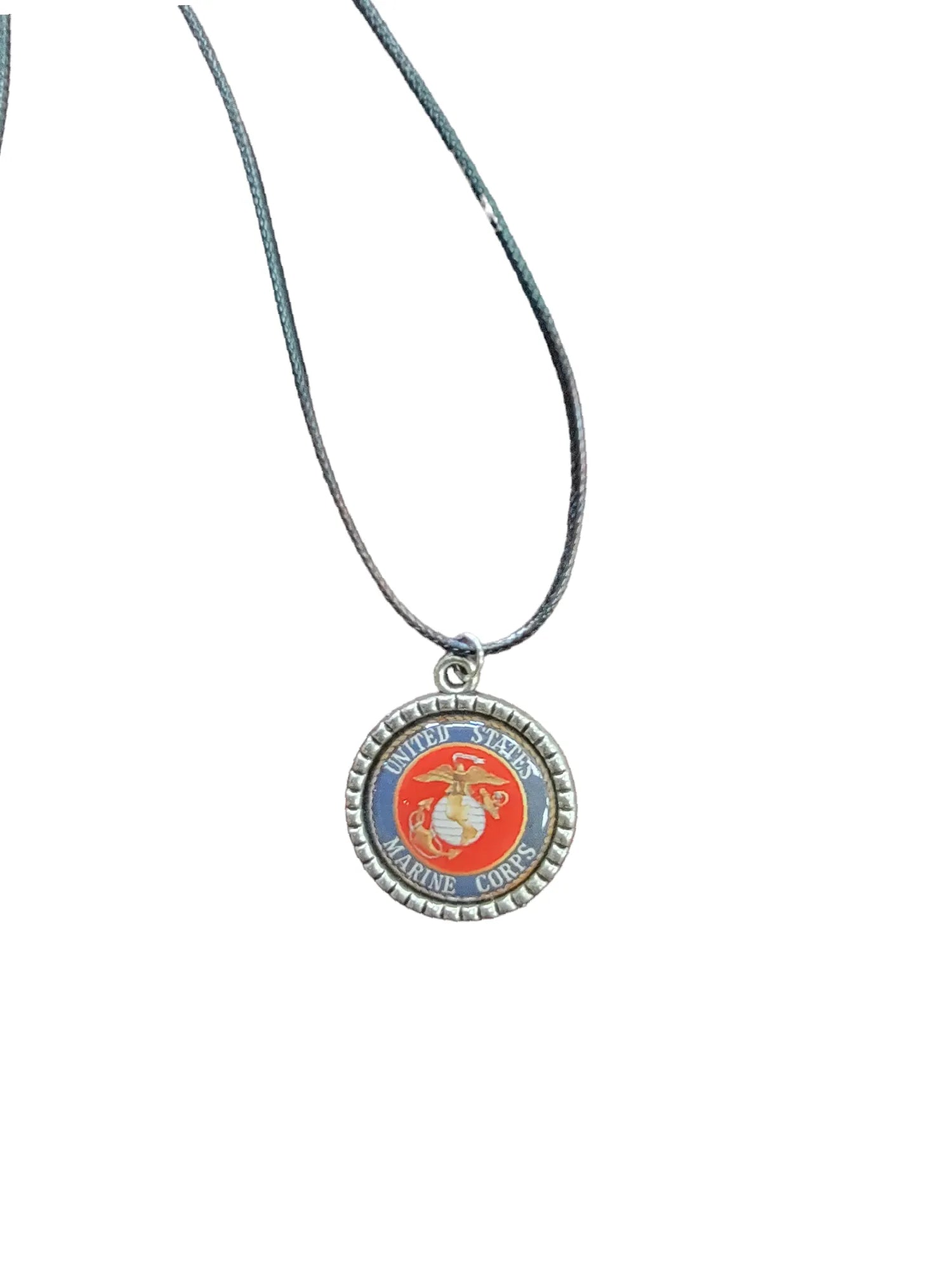 Army, Navy, Air Force, Space Force, Marine Corps Logo Pendant Necklaces | Made in the USA |, Officially Licensed