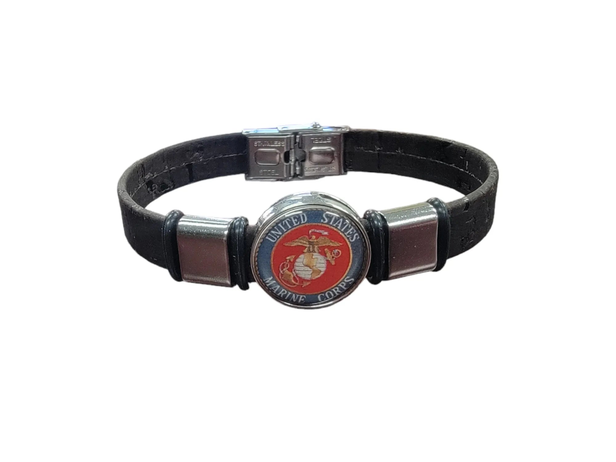 Marine Corps Black Cork Bracelet - Officially Licensed Military Accessories