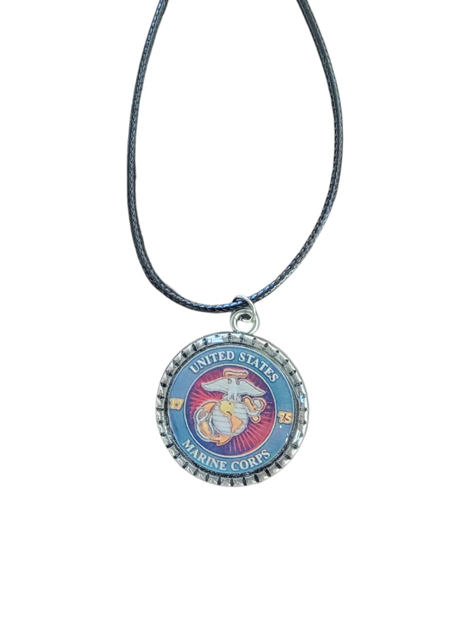 Army, Navy, Air Force, Space Force, Marine Corps Logo Pendant Necklaces | Made in the USA |, Officially Licensed