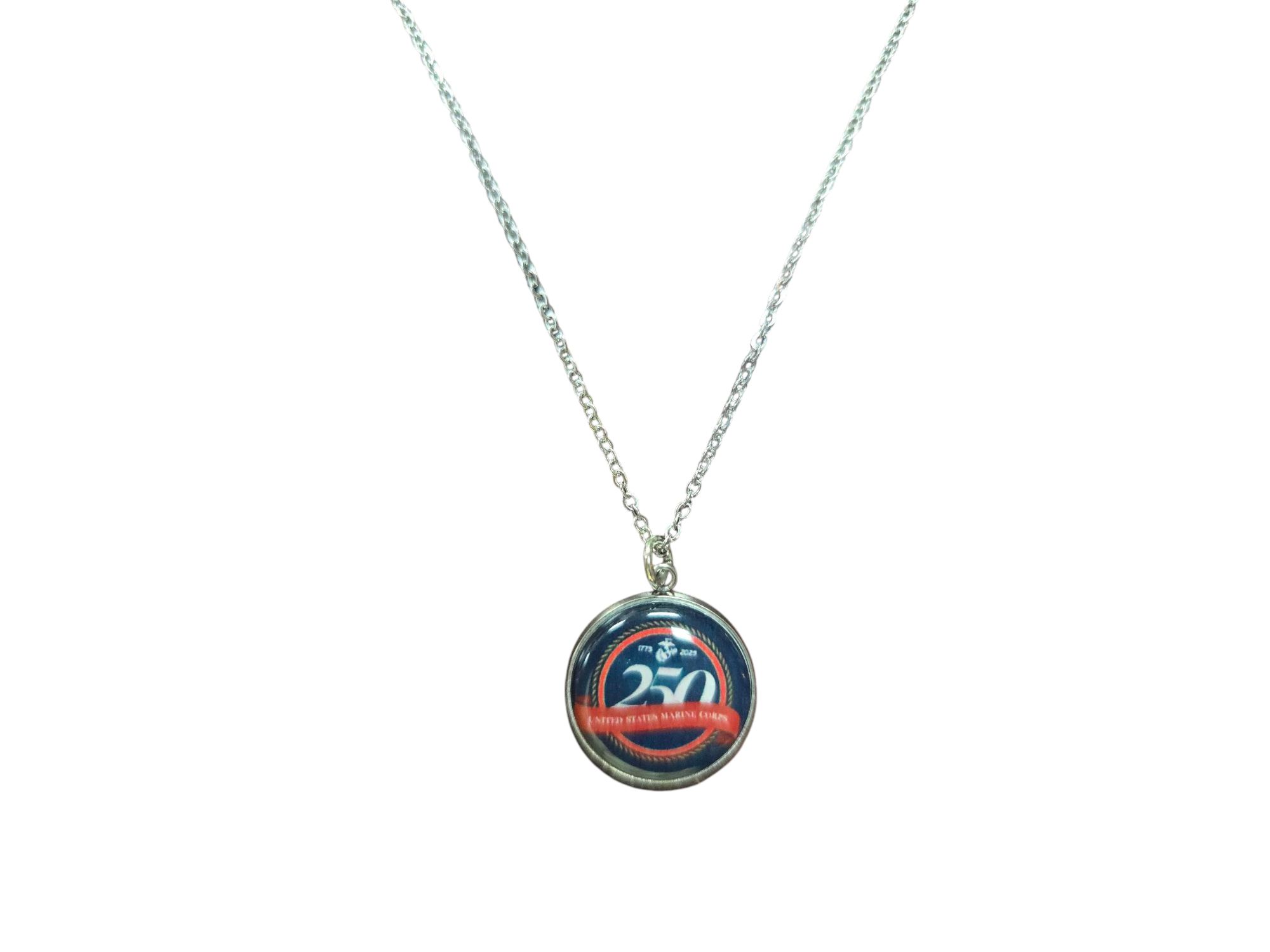 Officially Licensed Military Pendant Necklace – 250th Anniversary Collection (Army, Navy, Marine)