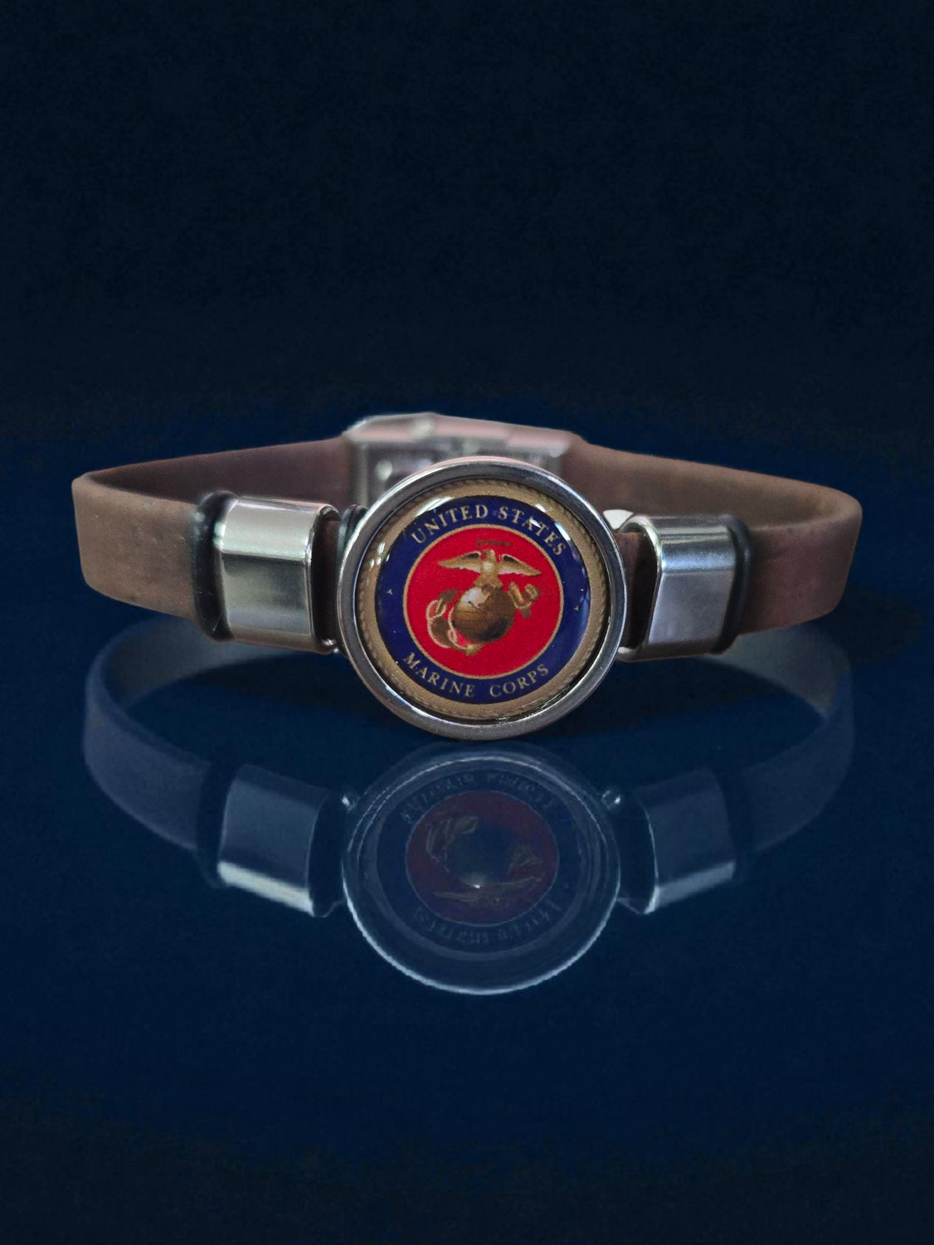 Marine Corps Seal Cork Bracelet, A Patriotic Fashion Statement, Sizes Available, Perfect Gift for Patriots, Handmade Craftsmanship