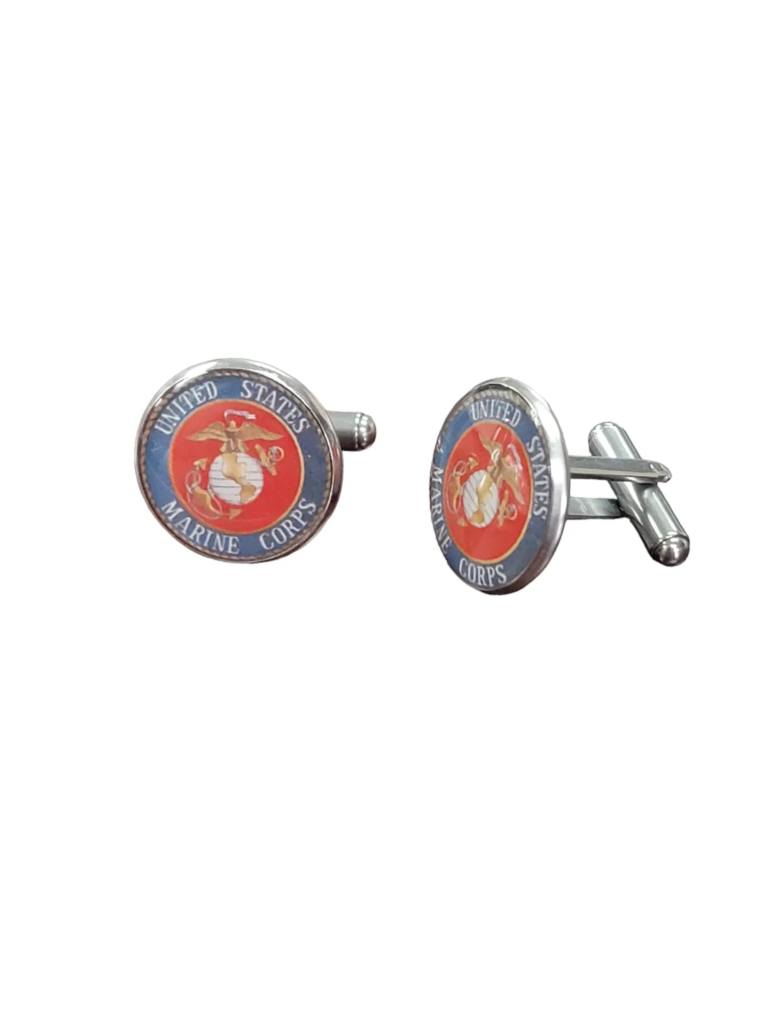 Military Cufflinks - Officially Licensed, Non Tarnish Navy - Air Force - Coast Guard- Army - Space Force - Marine Corps