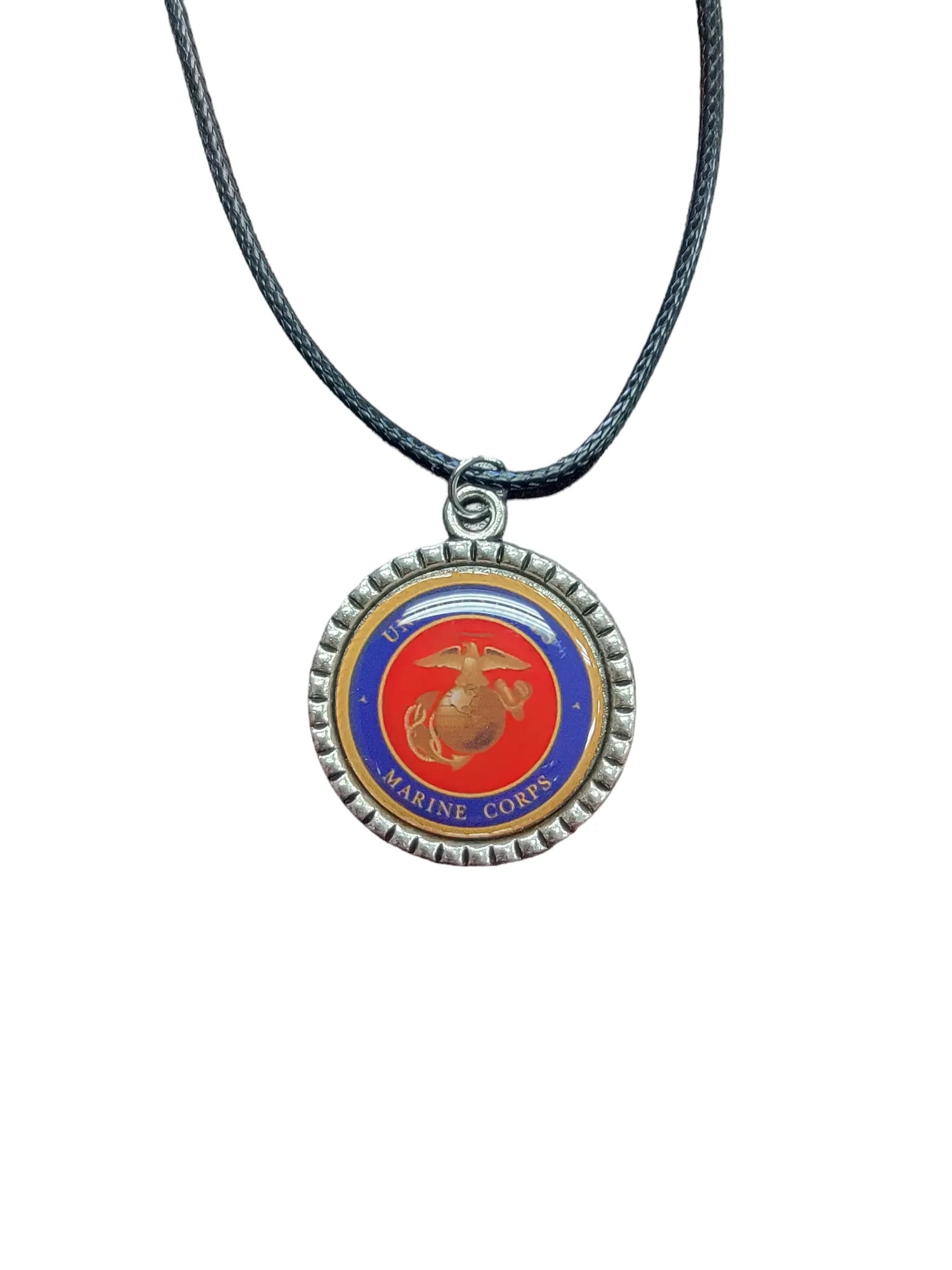 Army, Navy, Air Force, Space Force, Marine Corps Logo Pendant Necklaces | Made in the USA |, Officially Licensed