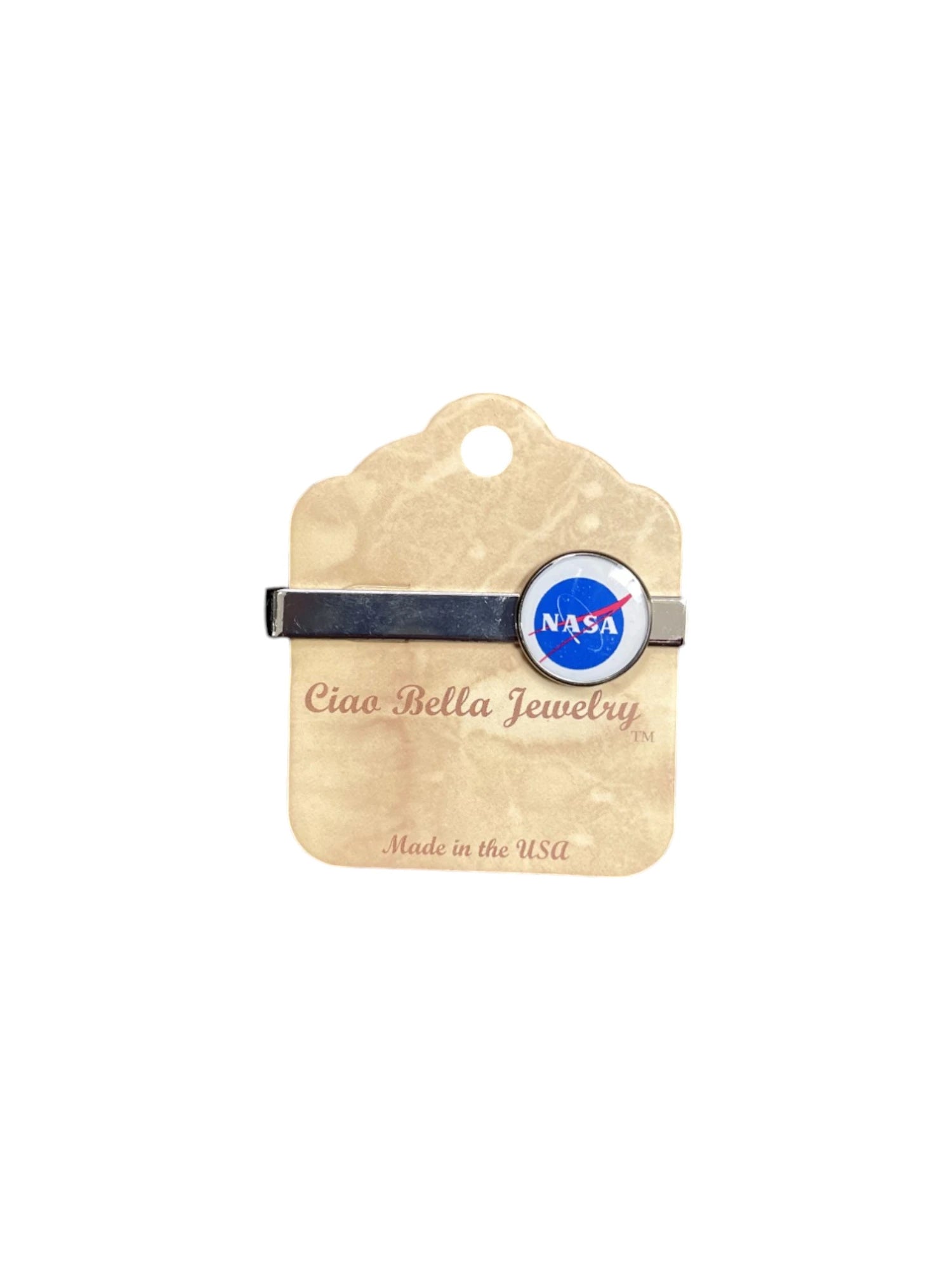 NASA Tie Bar, Official Logo, Space Gift, Made in USA