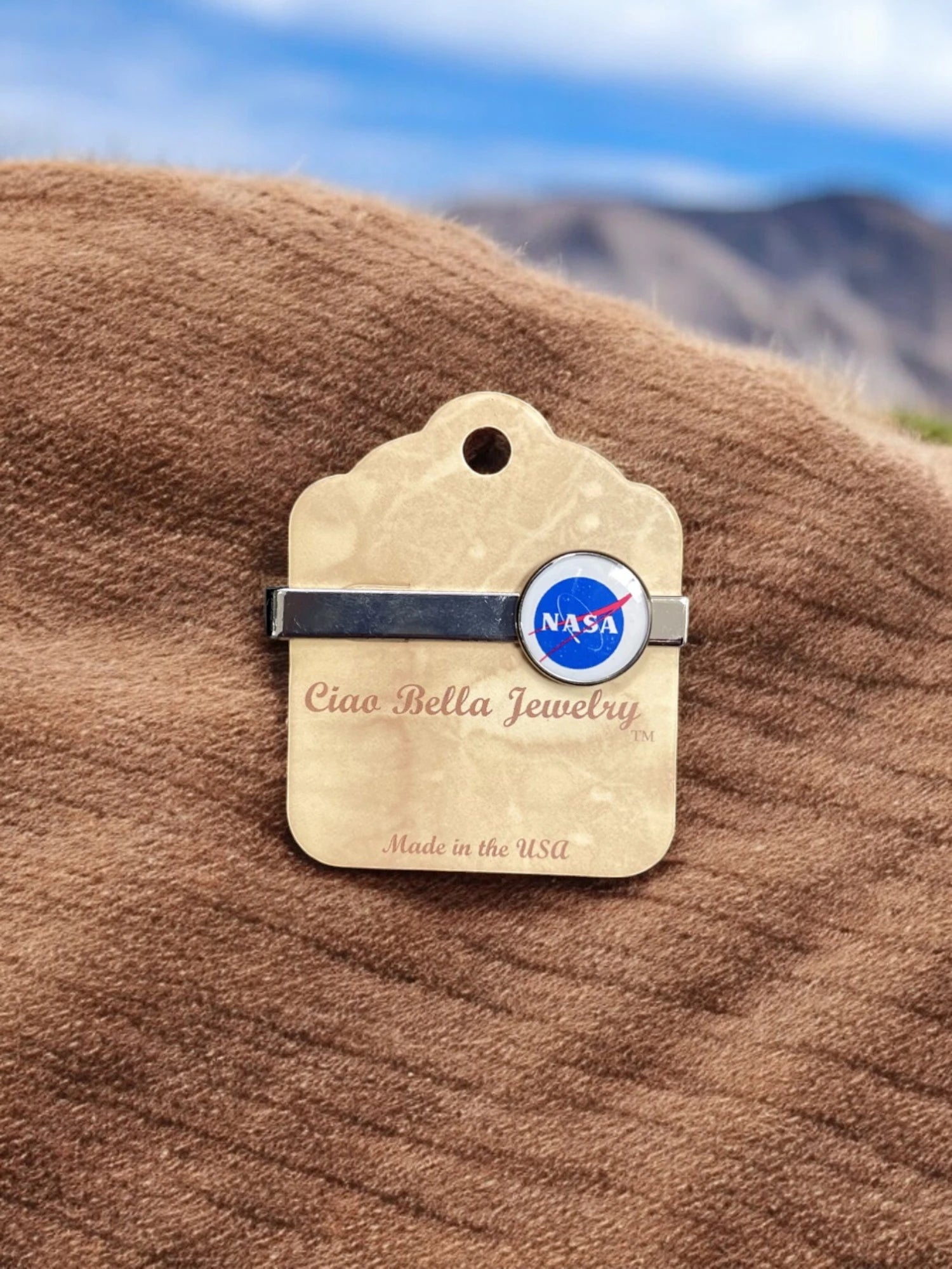 NASA Tie Bar, Official Logo, Space Gift, Made in USA